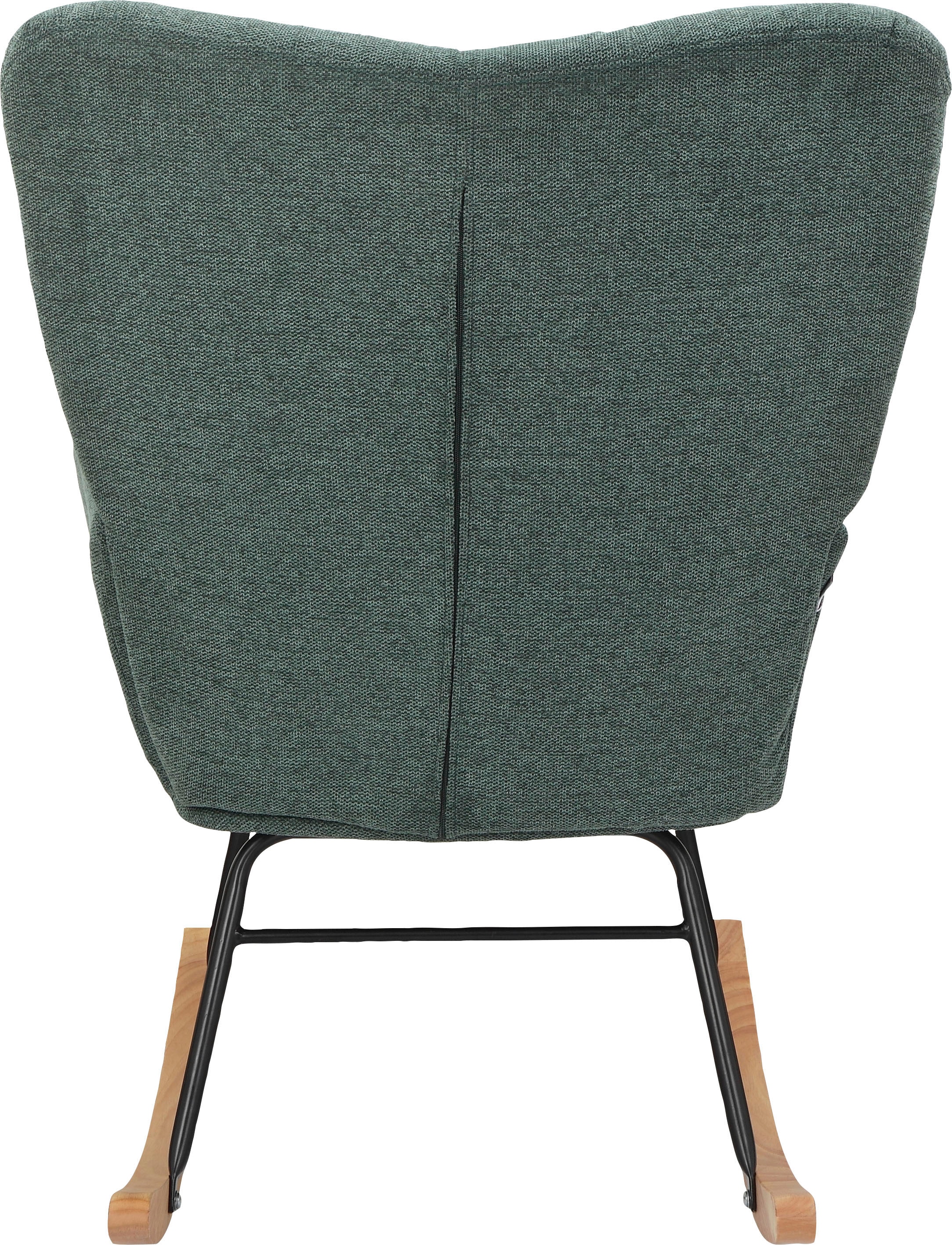 INOSIGN Schaukelsessel »Anika«, (1 St.), Sitz und Rücken gepolstert, Beine aus Metall und Holz, Sitzhöhe 48 cm
