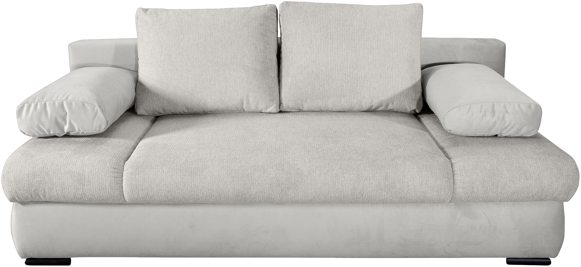 COLLECTION AB Schlafsofa »Chicago, B: 200 cm, Liegefl. 146x200 cm«, mit Bettfunktion, Bettkasten & 2 Armlehnenkissen, Federkern