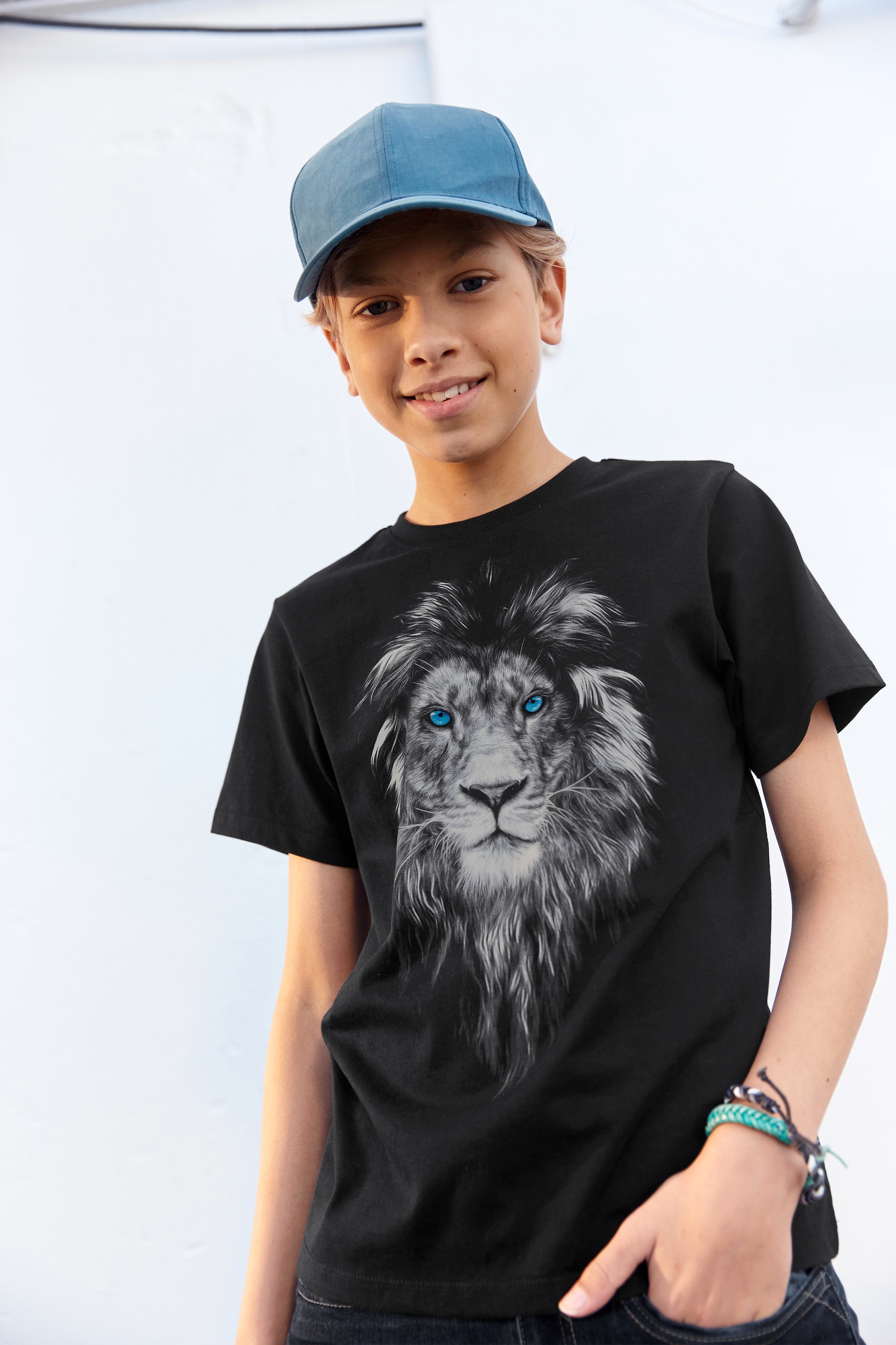 KIDSWORLD EYES« »LION T-Shirt | online Jelmoli-Versand WITH ✵ BLUE bestellen