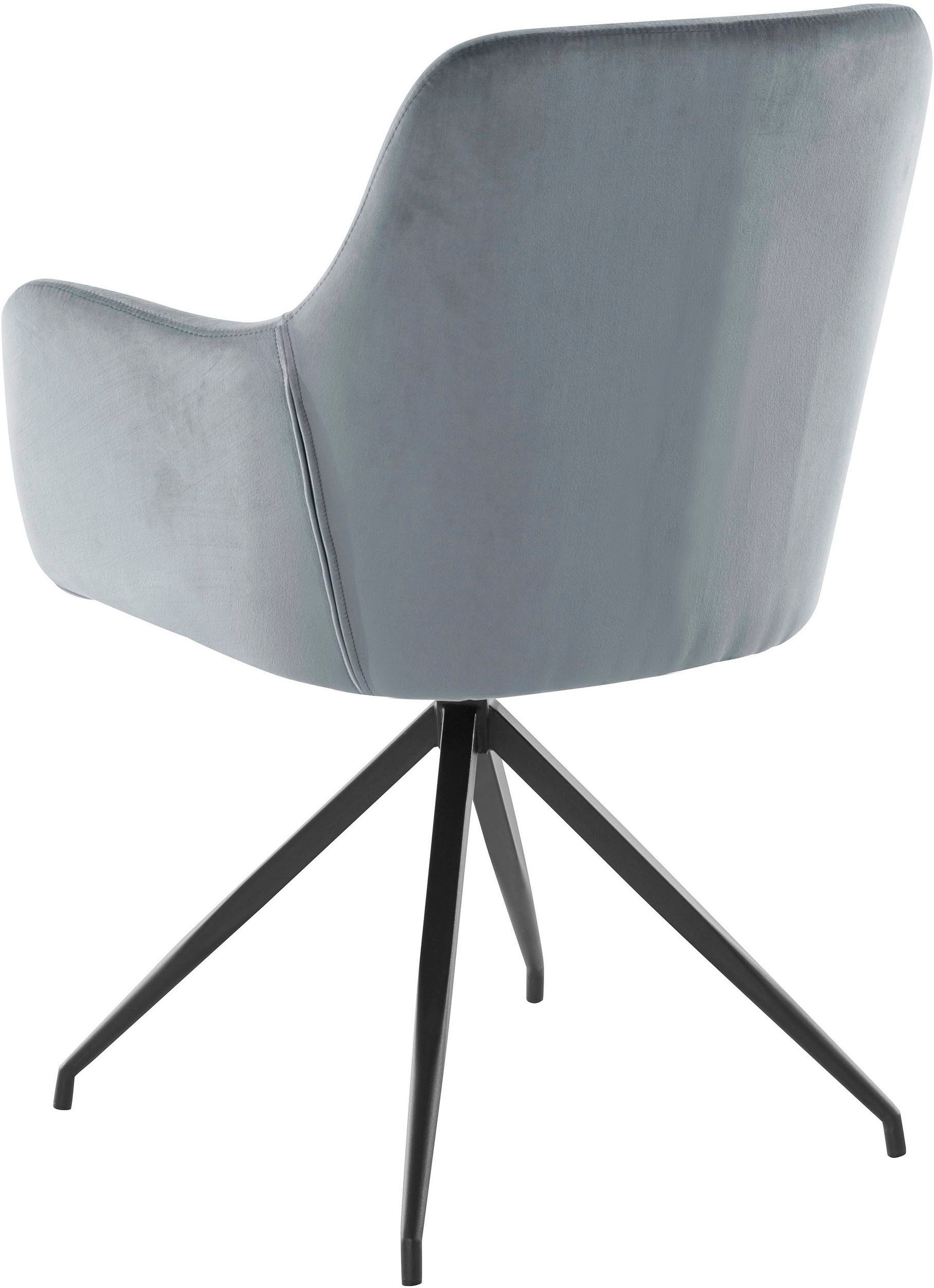 INOSIGN Esszimmerstuhl »Tina«, 2er-Set, Schalenstuhl mit softem Samtvelours