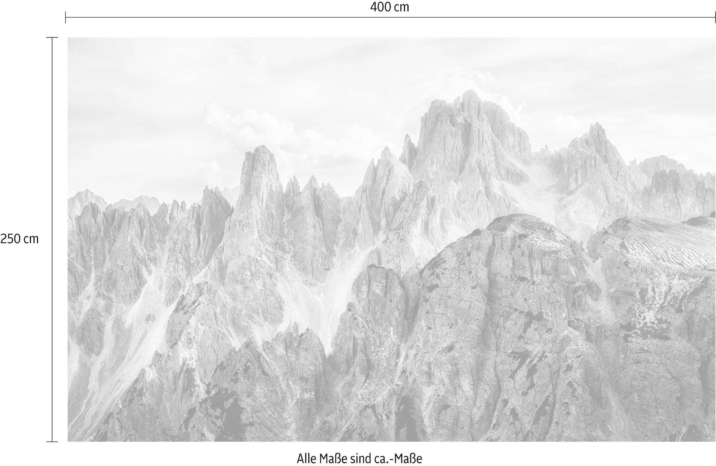 Komar Vliestapete »Digitaldruck Vlies - Peaks - Grösse 400 x 250 cm«, bedruckt, Wohnzimmer, Schlafzimmer