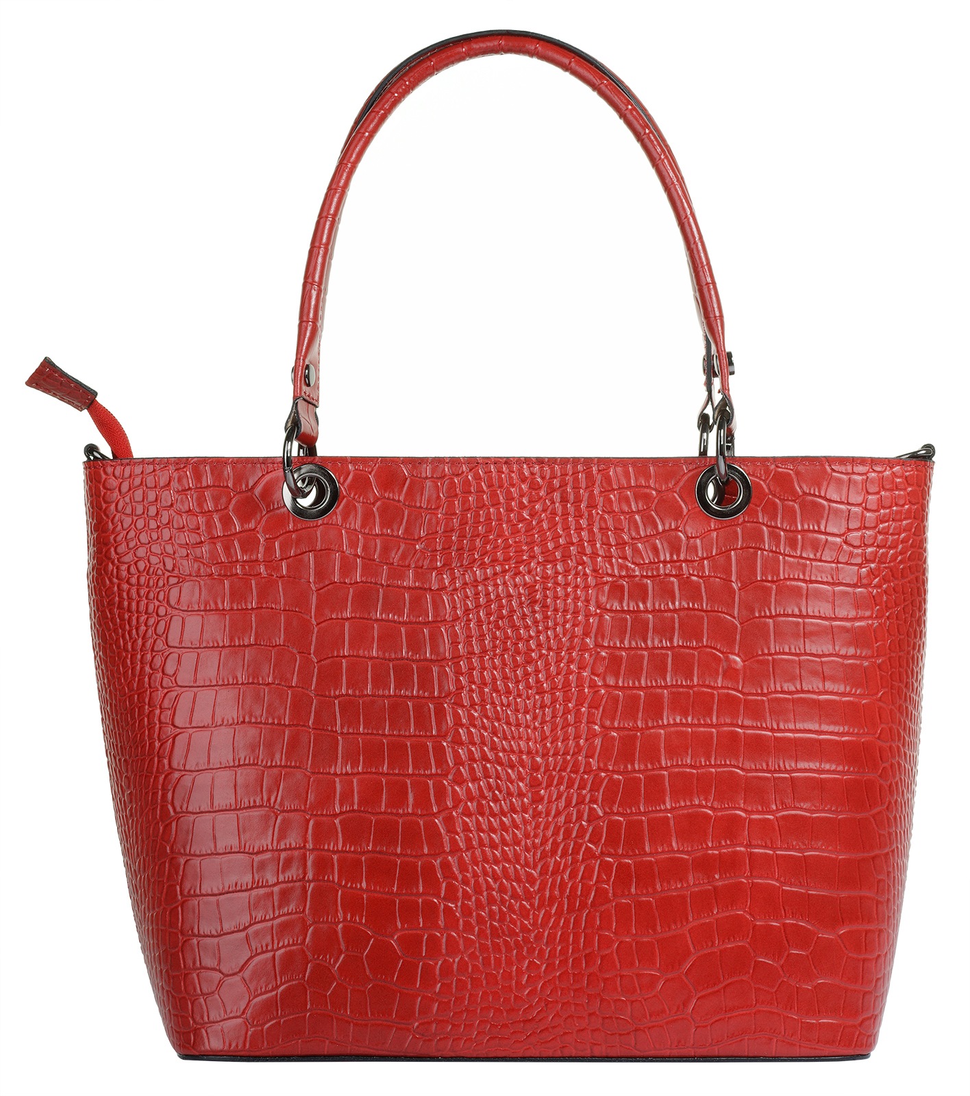 Cluty Henkeltasche, echt Leder, Made in Italy