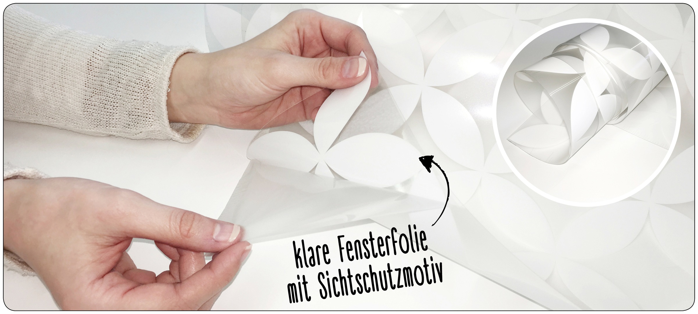 MySpotti Fensterfolie »Look Schneeflocken white«, halbtransparent, glattstatisch haftend, 200 x 30 cm, statisch haftend