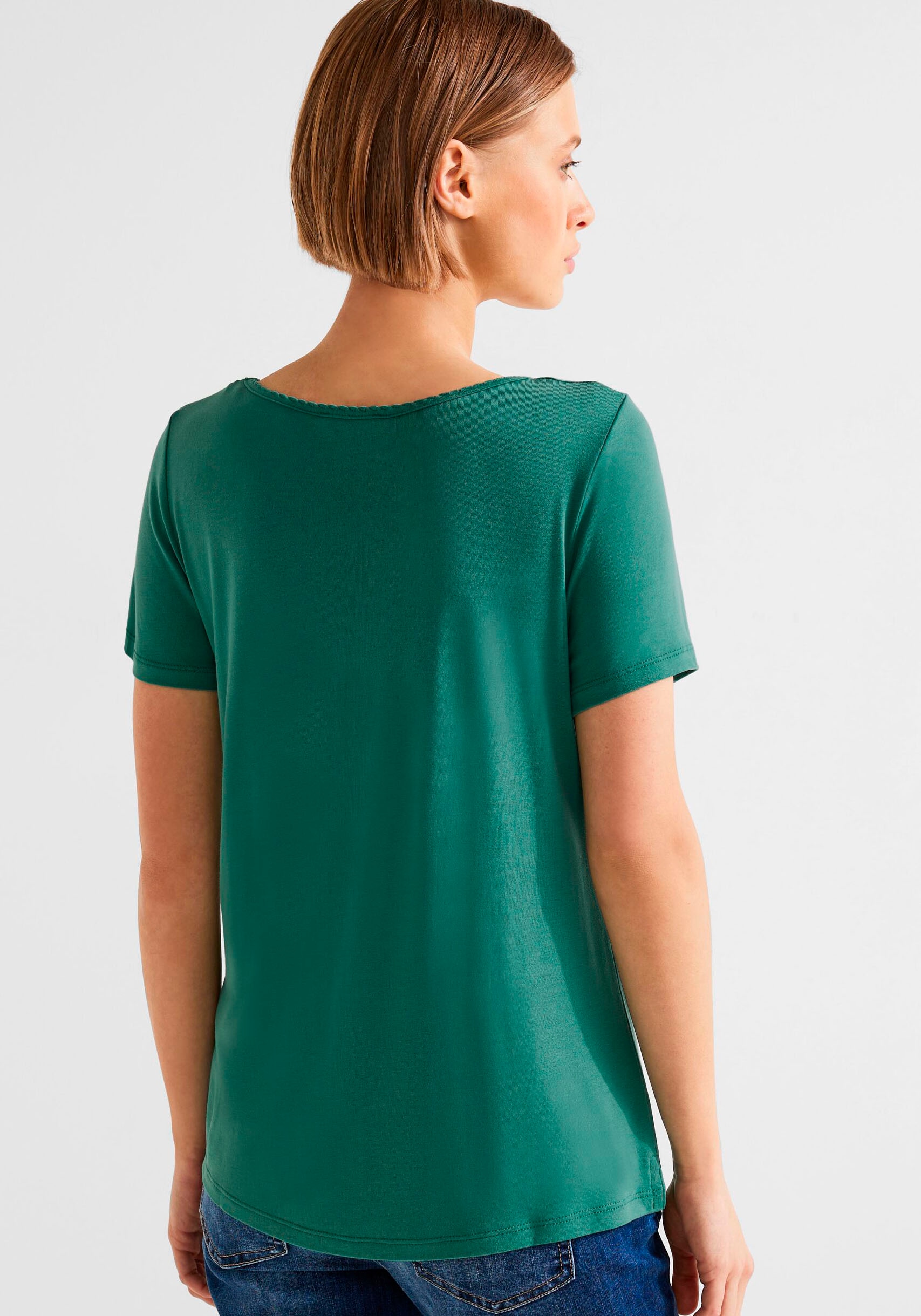 STREET ONE T-Shirt, mit seitlichen Schlitzen Jelmoli-Versand online Schweiz bei shoppen
