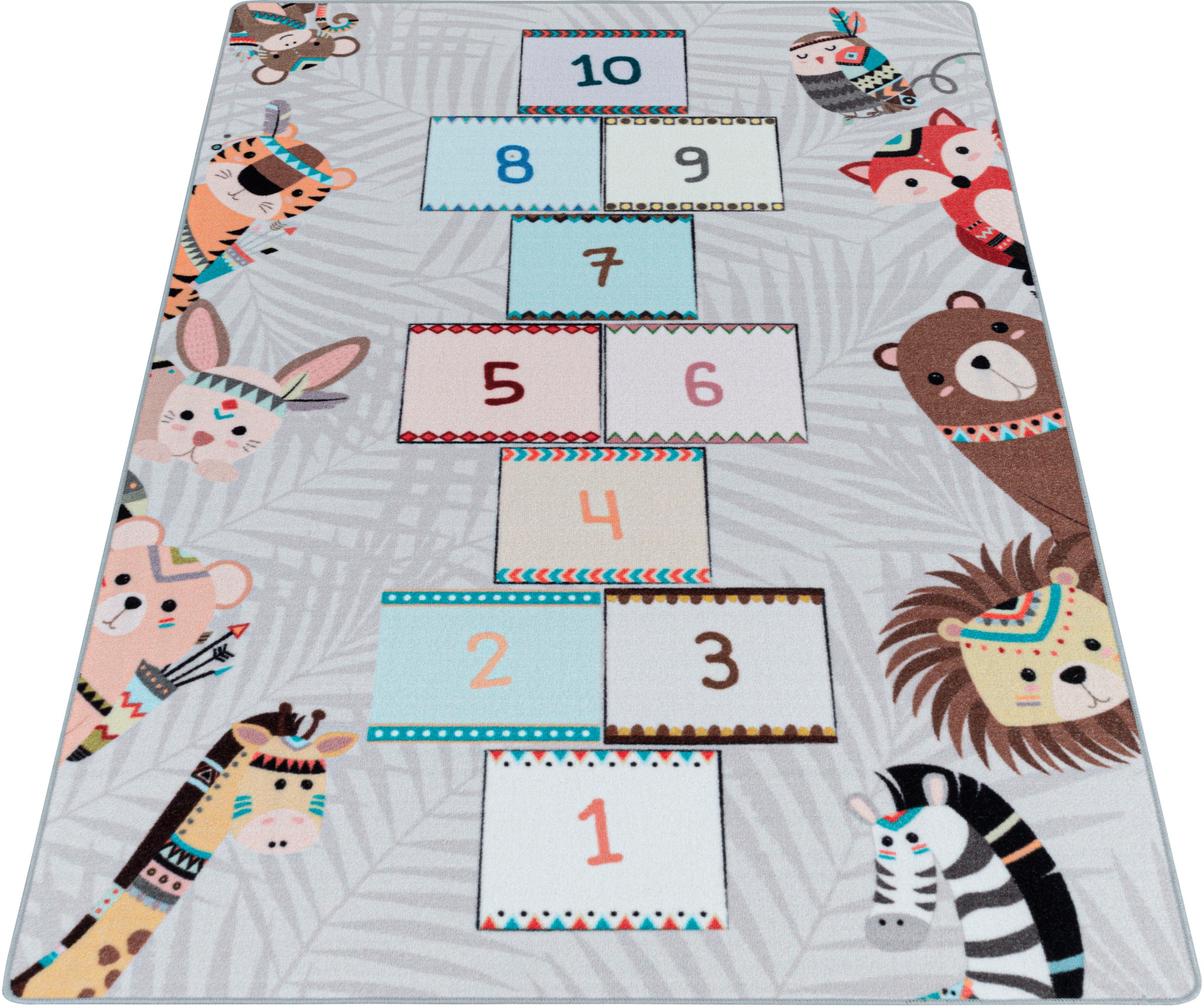 Ayyildiz Teppiche Kinderteppich "PLAY 2903" rechteckig 6 mm Höhe robuster Kurzflor, Spiel Teppich, Kinderzimmer