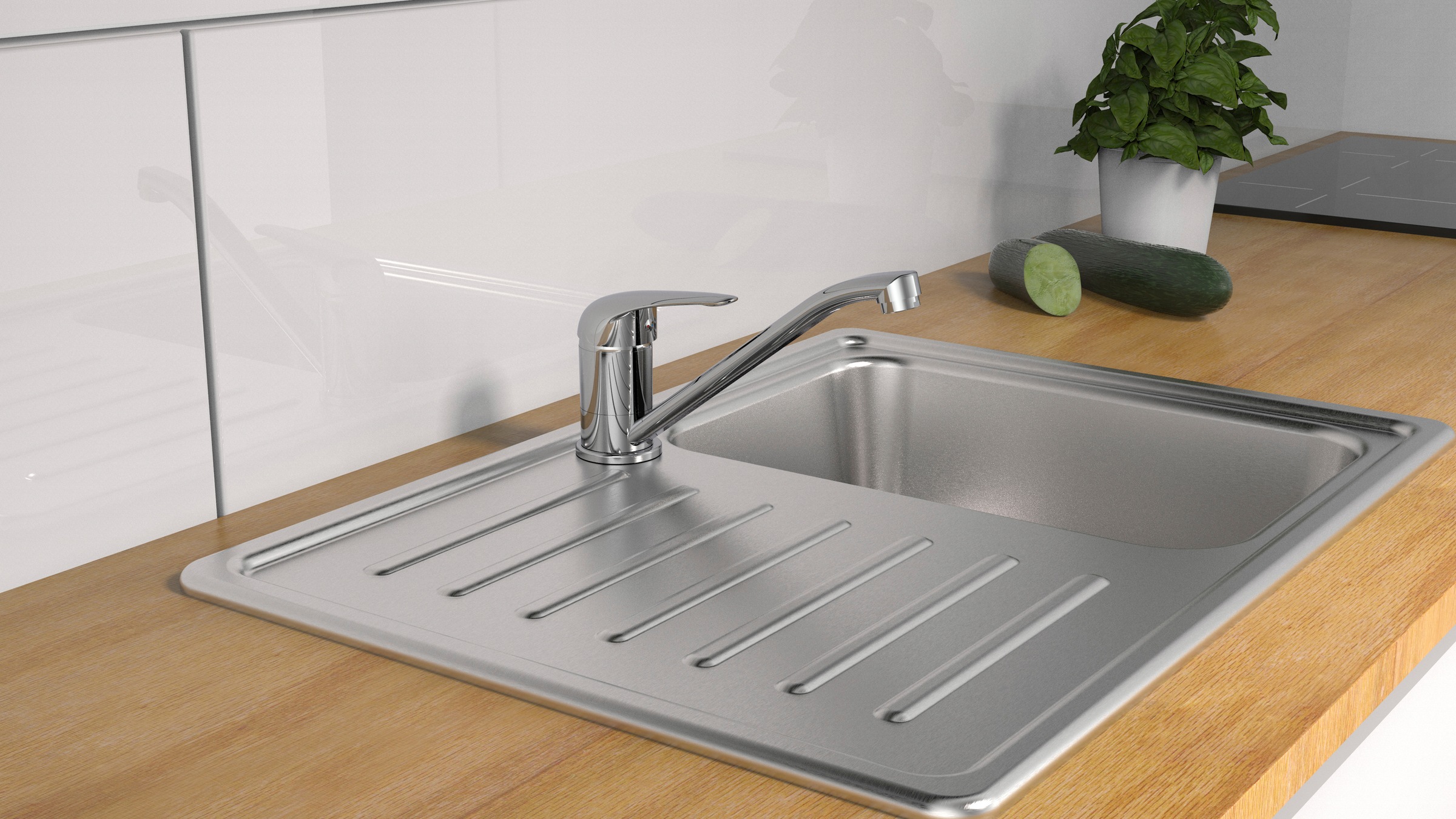 Schütte Spültischarmatur "Magna" 360 schwenkbarer Wasserhahn, Mischbatterie, Chrom, Hochdruck