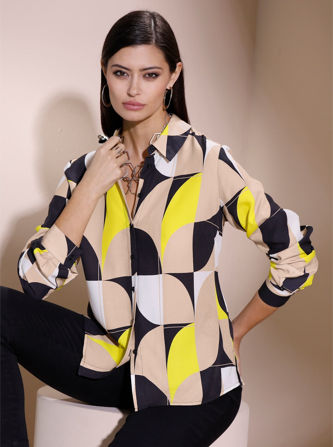 creation L Satinbluse
