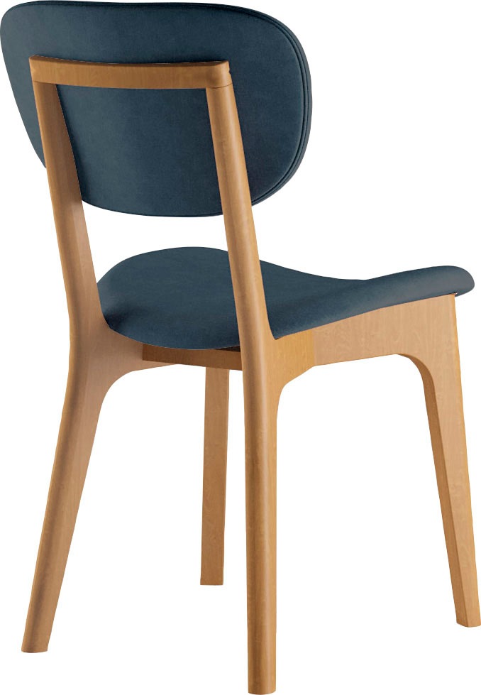 INOSIGN Stuhl »COZY Made in Italy«, (Set), 2 St., Microfaser, Gestell in Buche, Kirsch- oder Nussbaum, Massivholz, Design Stuhl