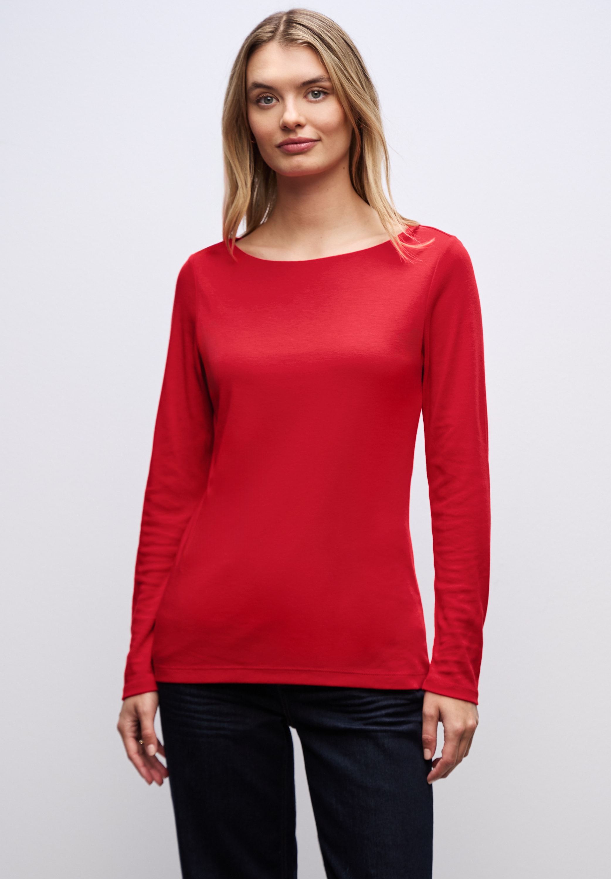 STREET ONE Langarmshirt »Style Lanea« mit U-Boot Ausschnitt