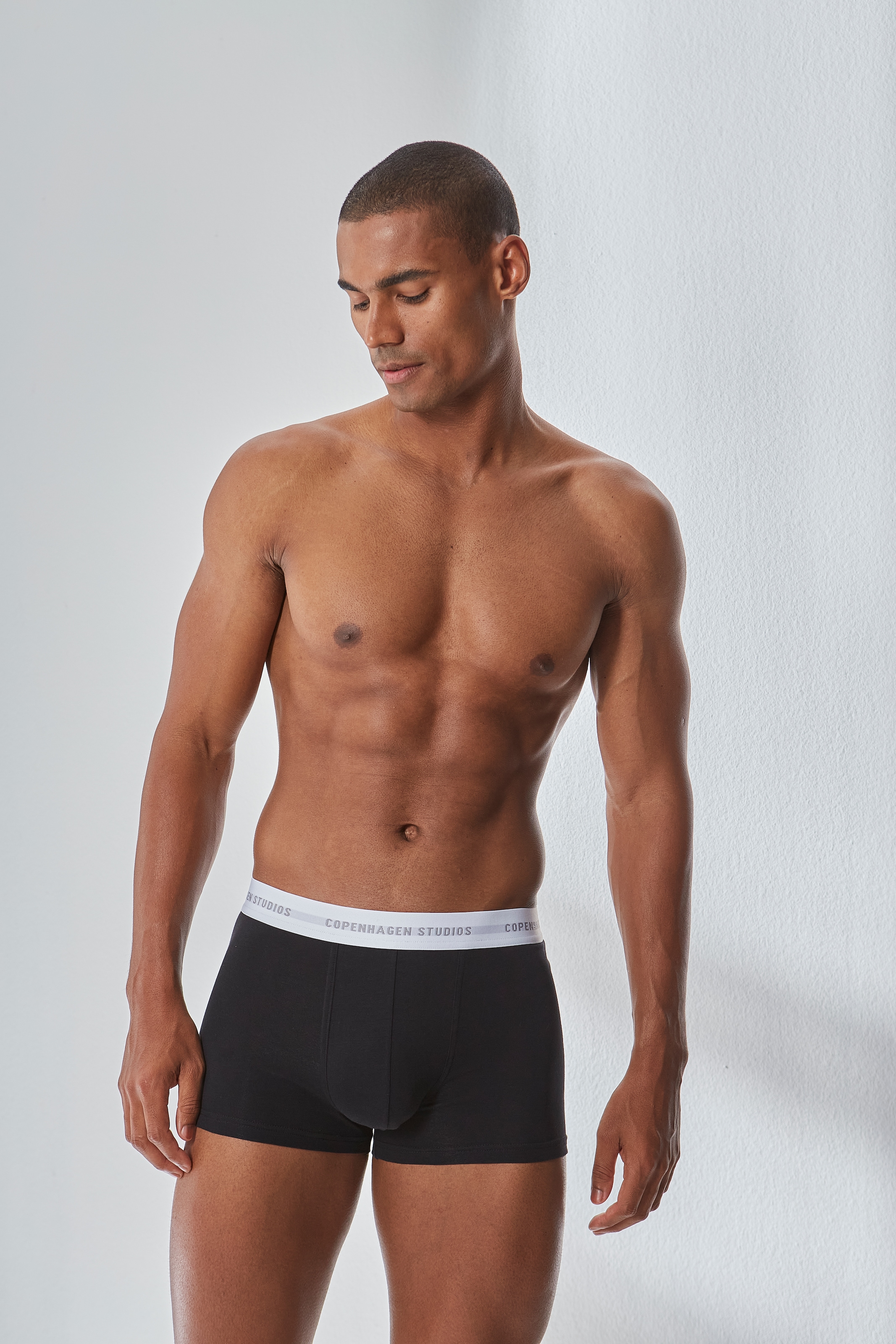 Copenhagen Studios Boxer »Boxershorts für Herren«, (Packung, 3 St., 3er Pack), mit weissem Logo-Bund