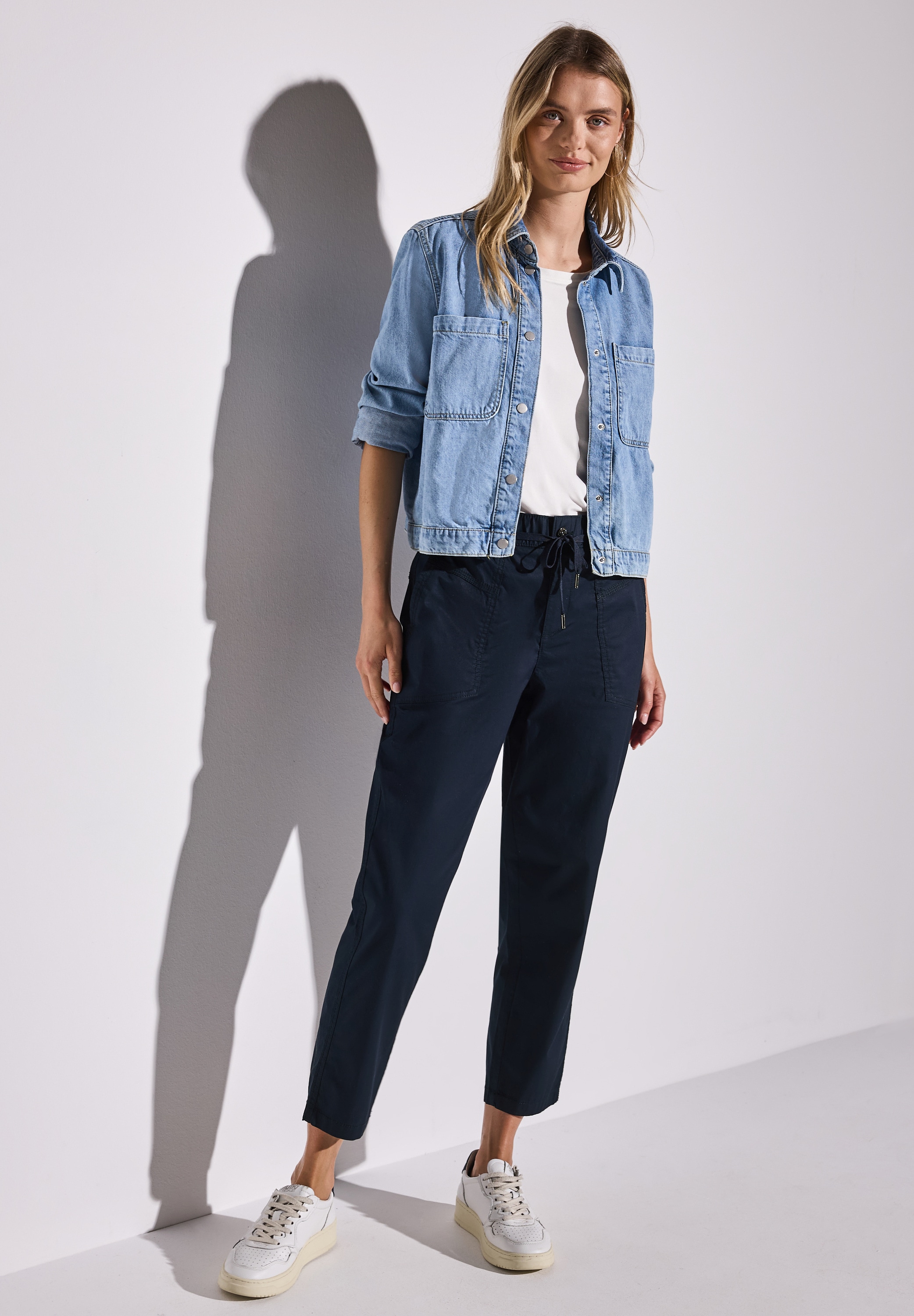 STREET ONE Stoffhose »Style Bonny«, Sommerhose im Cargo Look