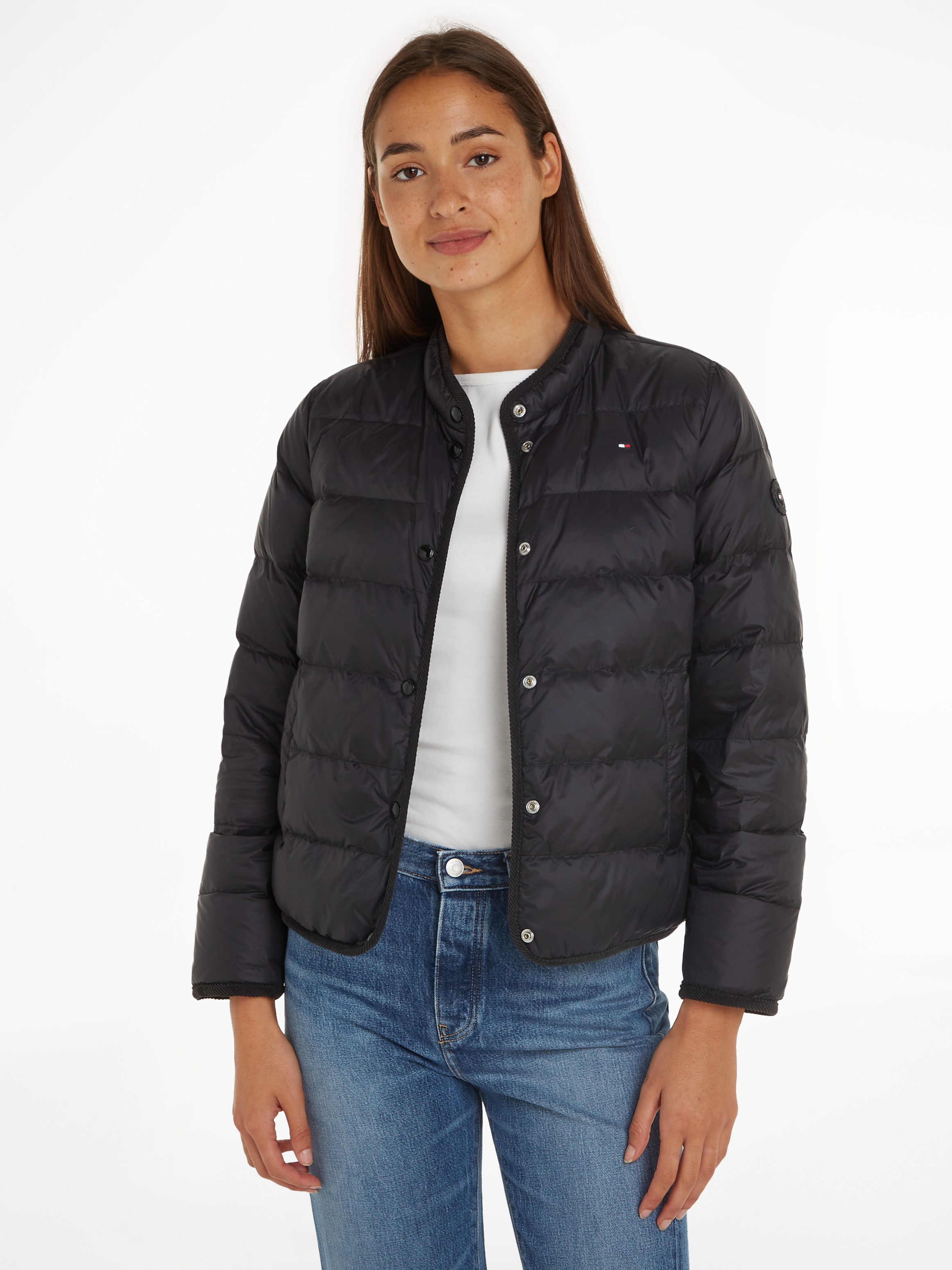 Steppjacke »LW DOWN COLLARLESS JACKET«, mit leichter Wattierung