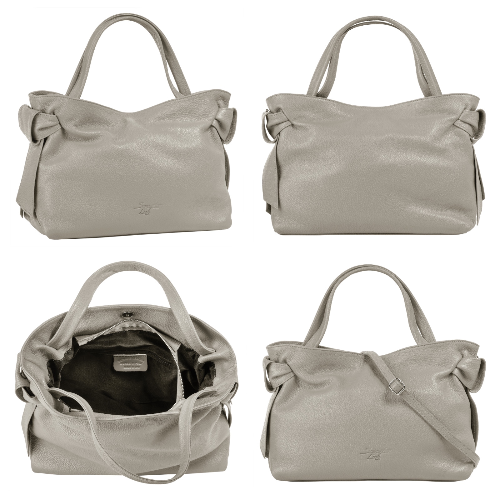 Samantha Look Henkeltasche, echt Leder, Made in Italy