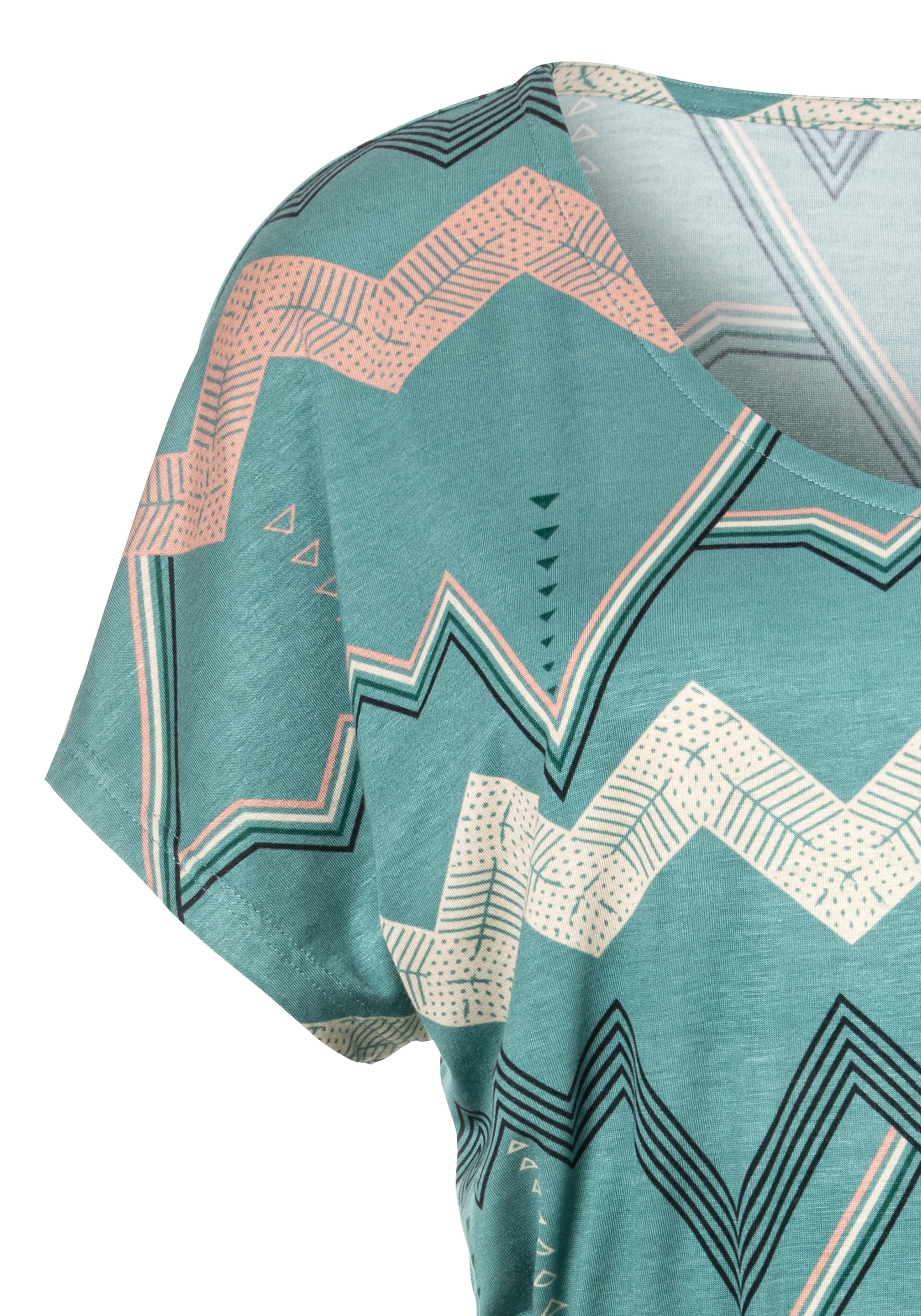 LASCANA Sleepshirt, mit grafischem Zick-Zack Schweiz online Jelmoli-Versand shoppen bei Muster