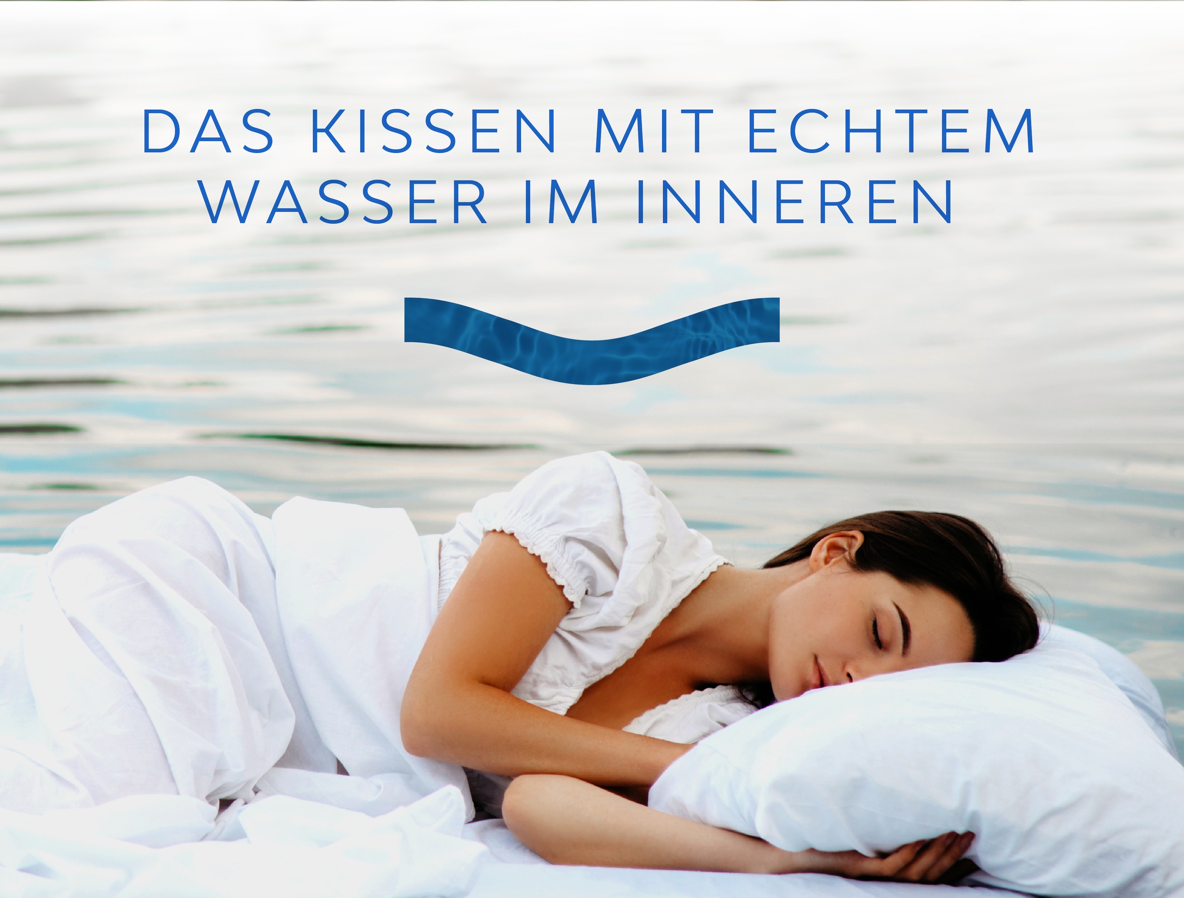 Mediflow Wasserkissen »Kopfkissen Mediflow, individuell anpassbare Füllmenge, Kissen«, (Packung, 1 tlg.), Kissen in 40x80 cm, Wasserkern mit Stützwirkung, Made in Germany