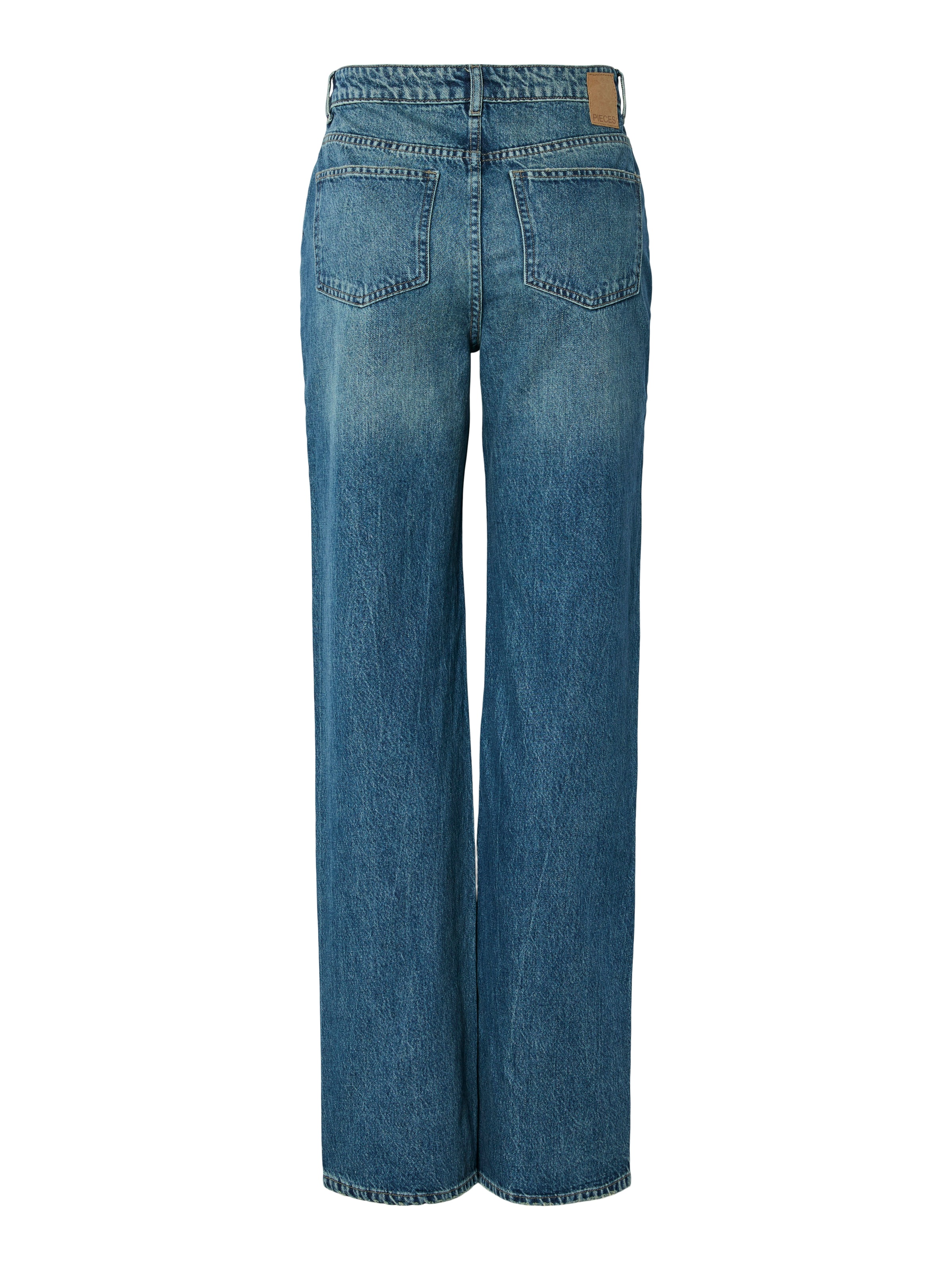 pieces High-waist-Jeans »PCKATE HW STRAIGHT JEANS MB NOOS BC«
