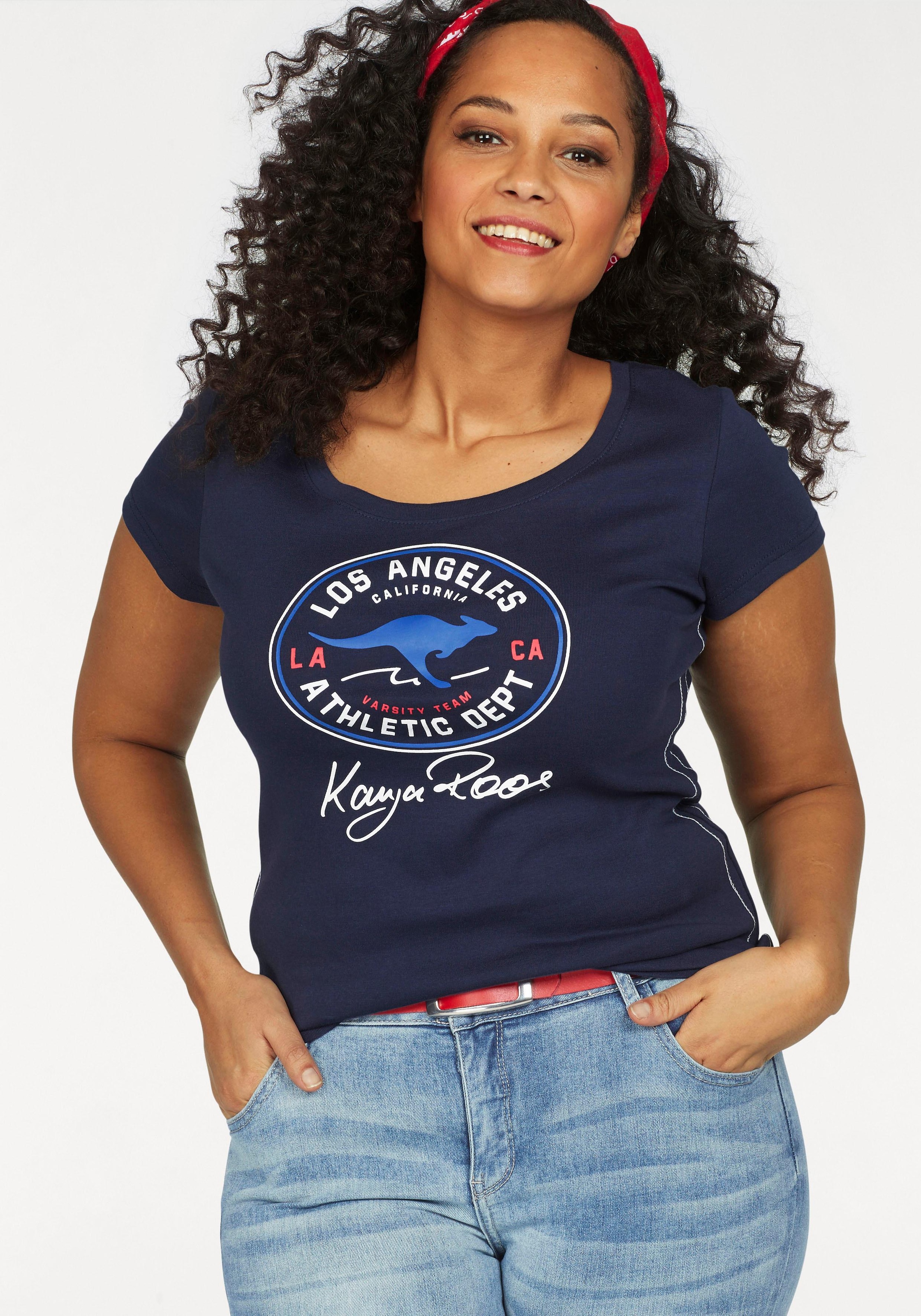 KangaROOS T-Shirt, Kurzarm, sehr figurbetont, im Vintage-Design, Rundhalsausschnitt