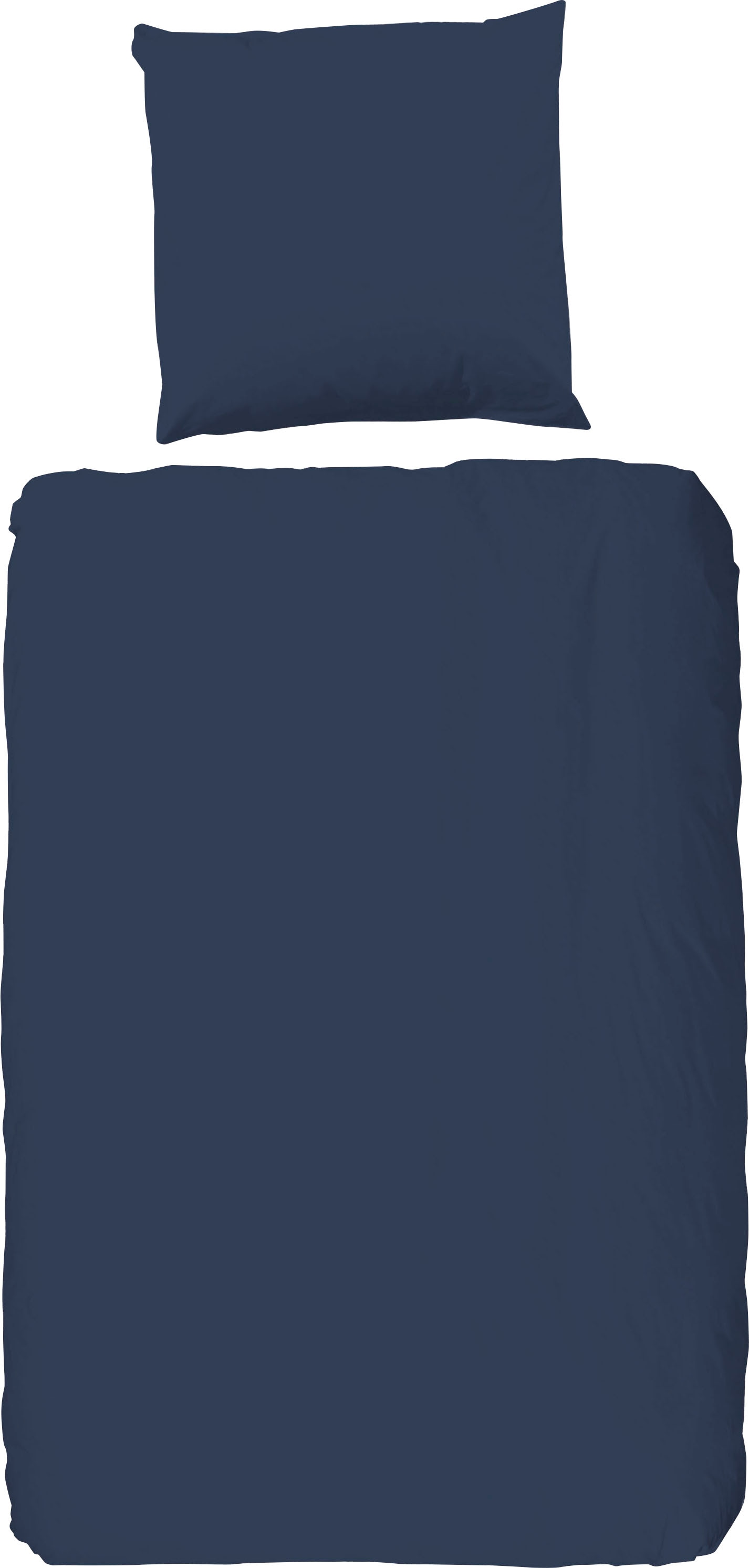 hip Bettwäsche »Hip Uni«, 100% Baumwolle, Mako-Satin, 135x200, Unifarben Weiss, Reissverschluss