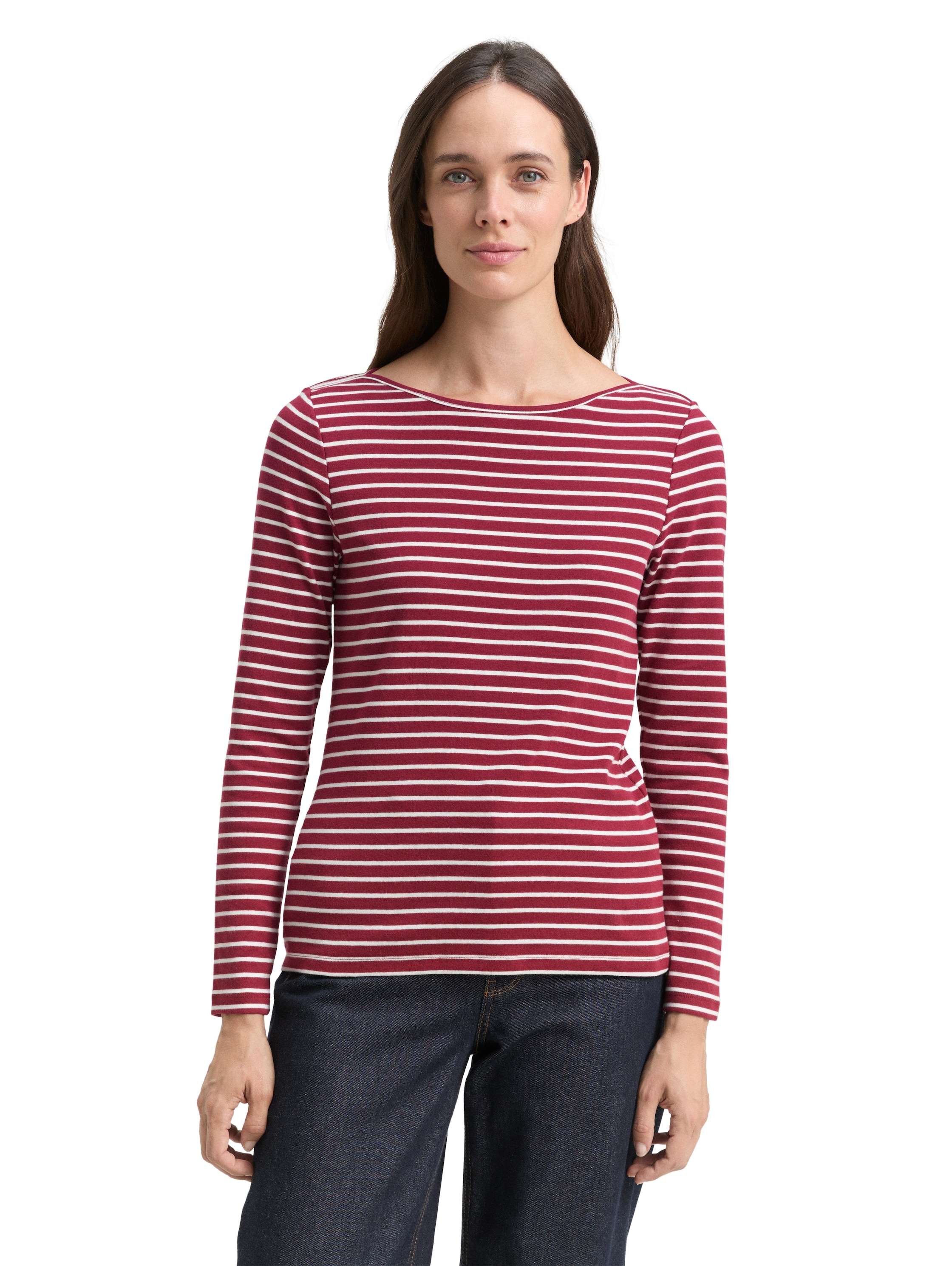 TOM TAILOR Langarmshirt mit Streifen Muster