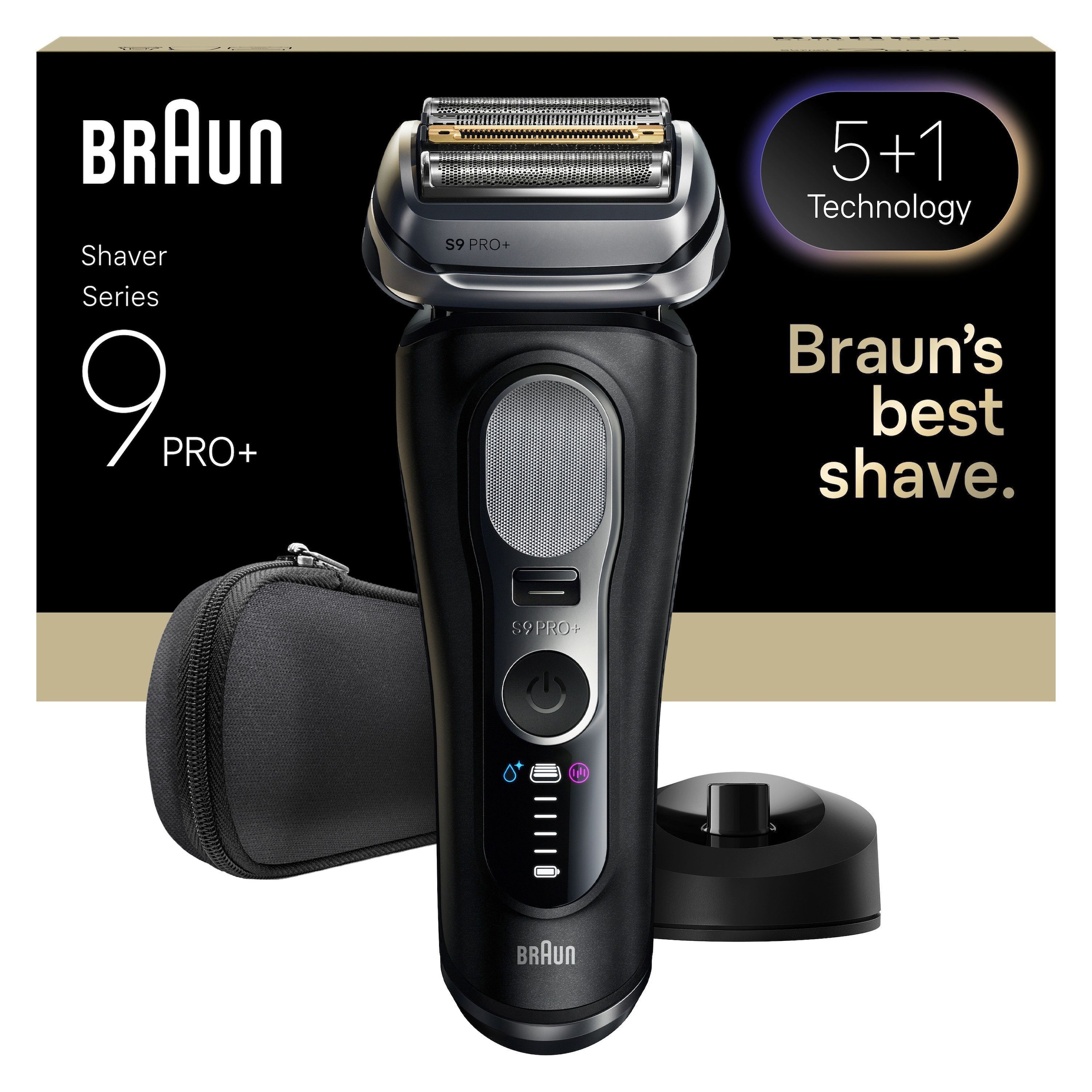 Braun Elektrorasierer "Series 9 9610s" integrierter Präzisionstrimmer Pro-SensoAdapt, Ladeständer, 5+1 ultradünne Präzisionsklingen
