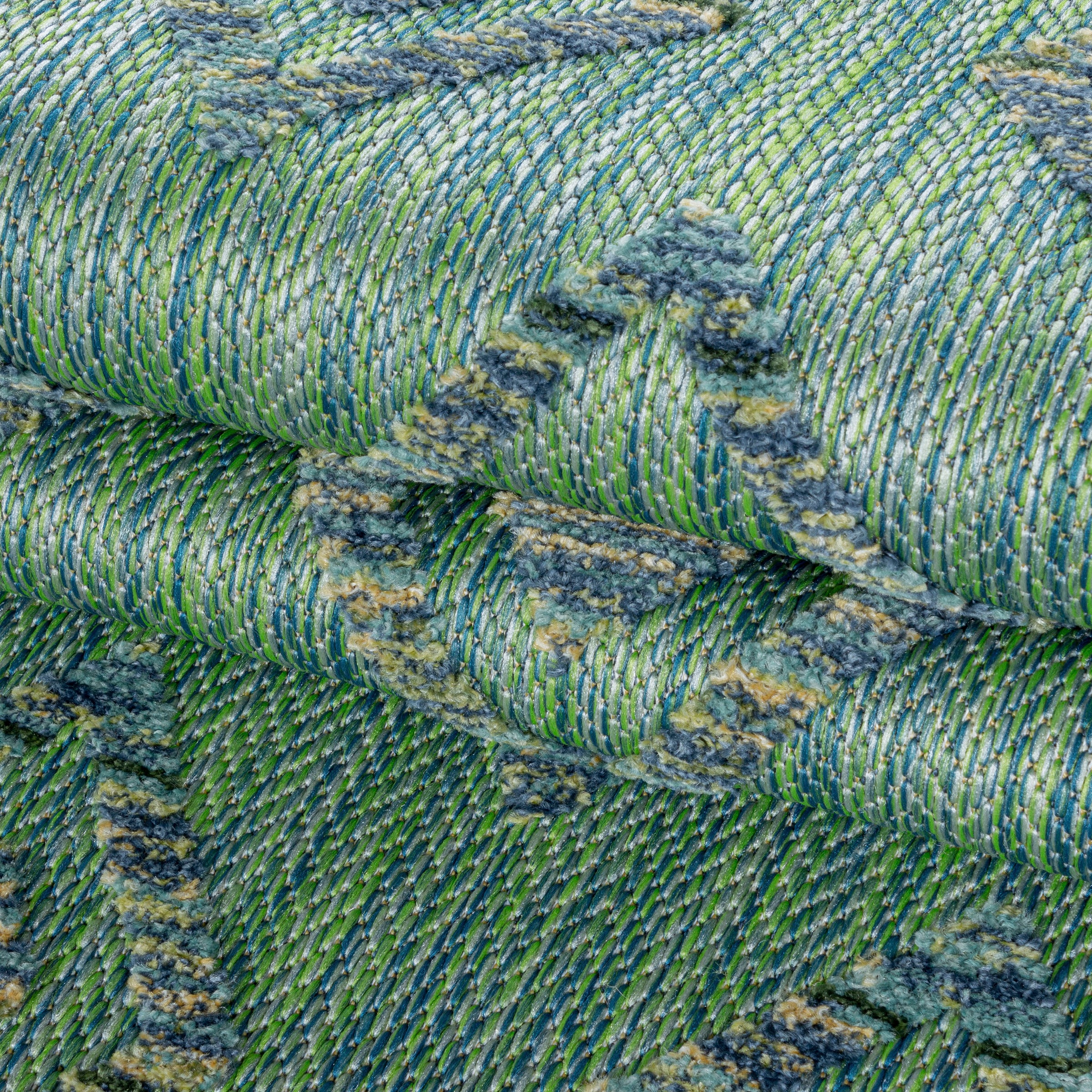 Ayyildiz Teppiche Teppich »BAHAMA 5152«, rechteckig, 8 mm Höhe, Läufer, Flachflor mit Hoch-Tief-Struktur, In-und Outdoor geeignet