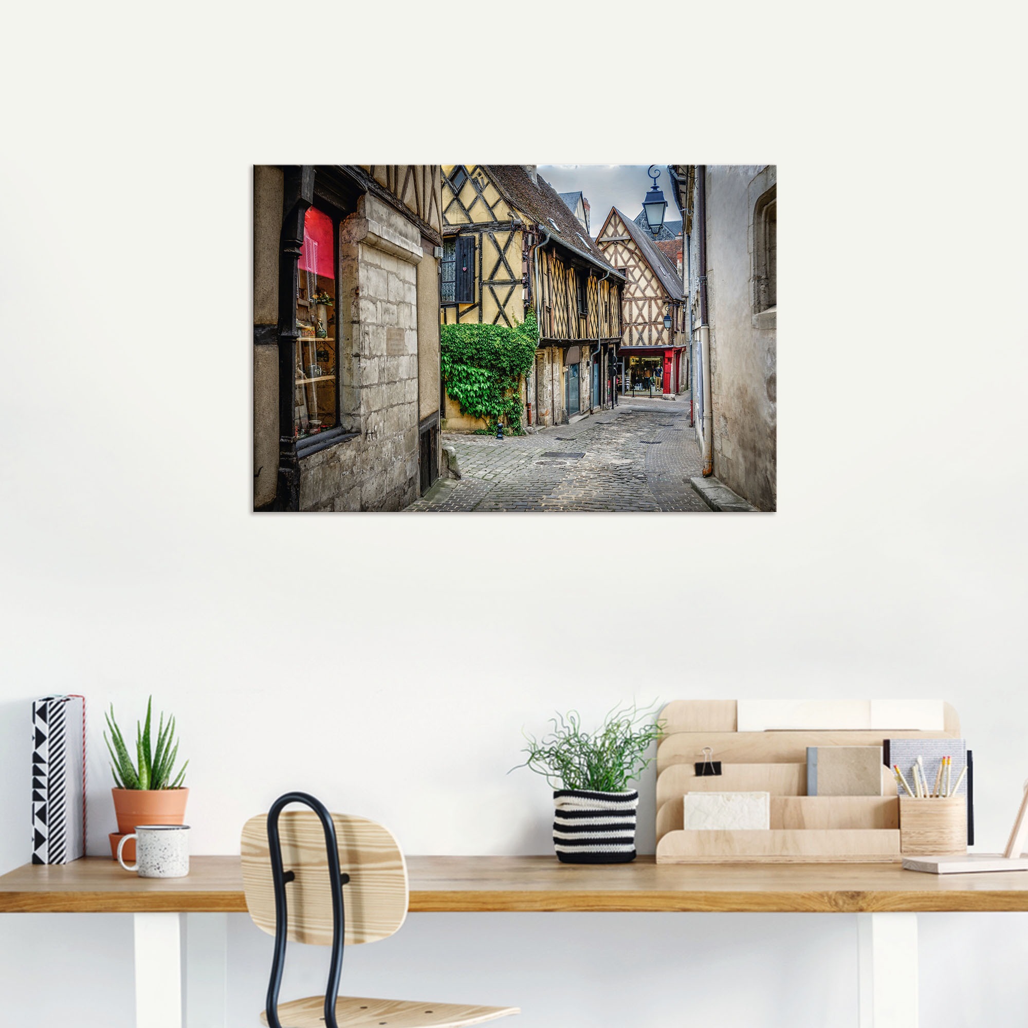 Artland Wandbild »Fachwerkhaeuser im Elsass - Frankreich«, Gebäude, (1 St.), als Alubild, Leinwandbild, Wandaufkleber oder Poster in versch. Grössen