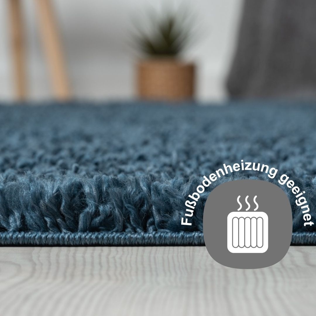 Myflair Möbel & Accessoires Hochflor-Läufer »My Shaggy«, rechteckig, 37 mm Höhe, Shaggy, Uni Farben, leicht glänzend, Microfaser, extra flauschig