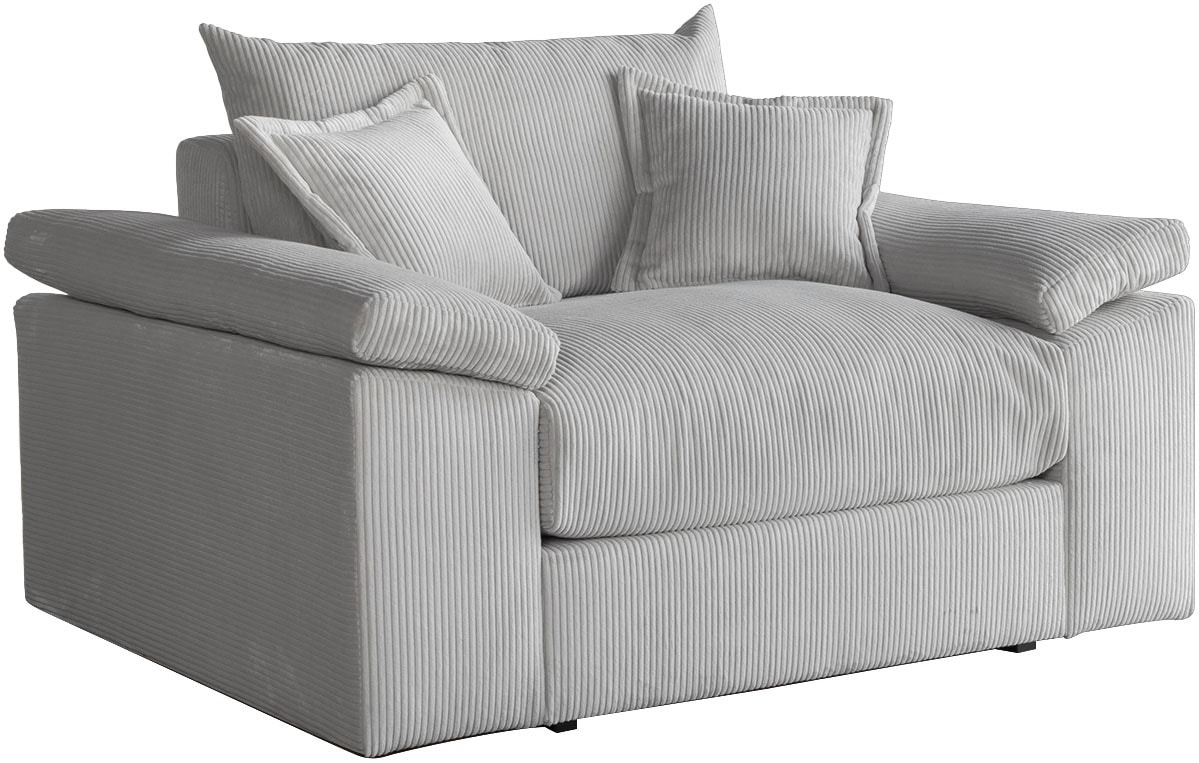 Home affaire XXL-Sessel »Soft&Cosy«, Mega-Sessel, Cord oder Chenille-Struktur, inklusive 2 Zierkissen