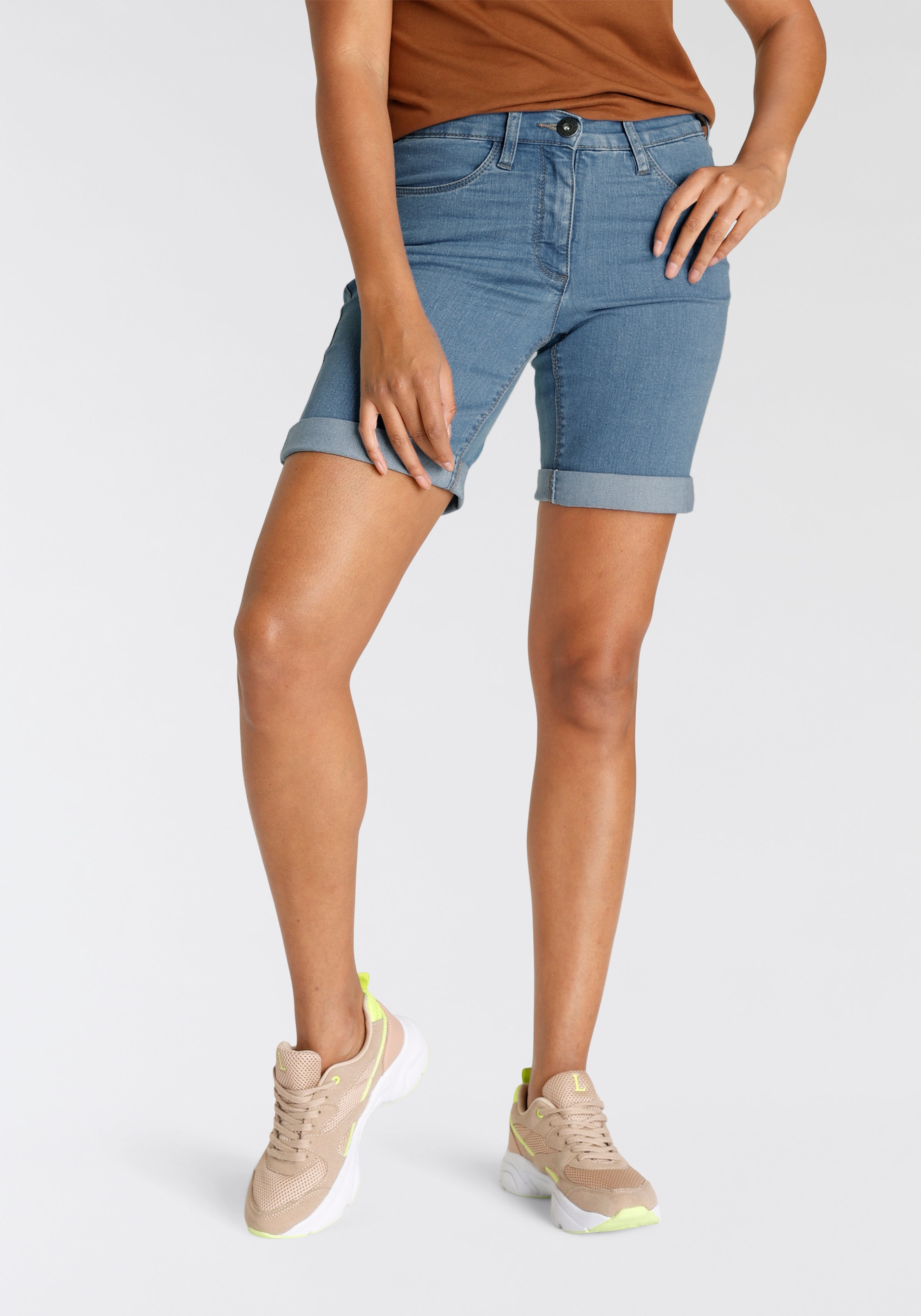 Arizona Jeansbermudas weite Passform, kurze Beinform, hohe Leibhöhe