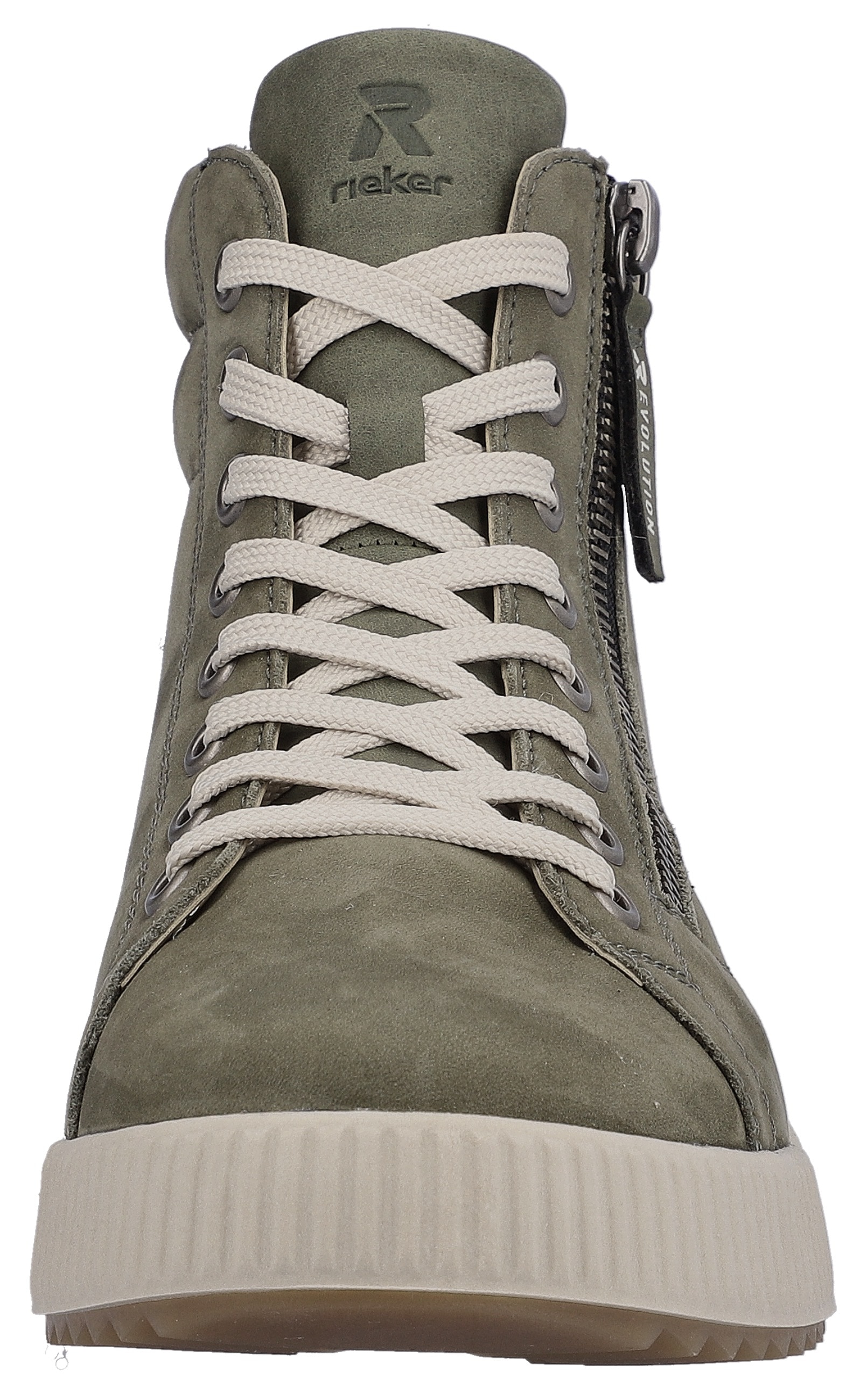 RIEKER Sport Schnürboots, Stiefelette, High Top Sneaker, Freizeitboots mit Reissverschluss