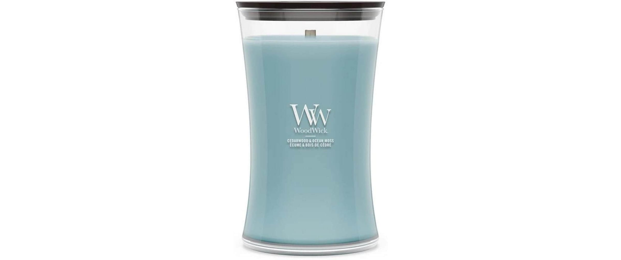 Woodwick Duftkerze "Cedarwood & Ocean Moss Large Jar"