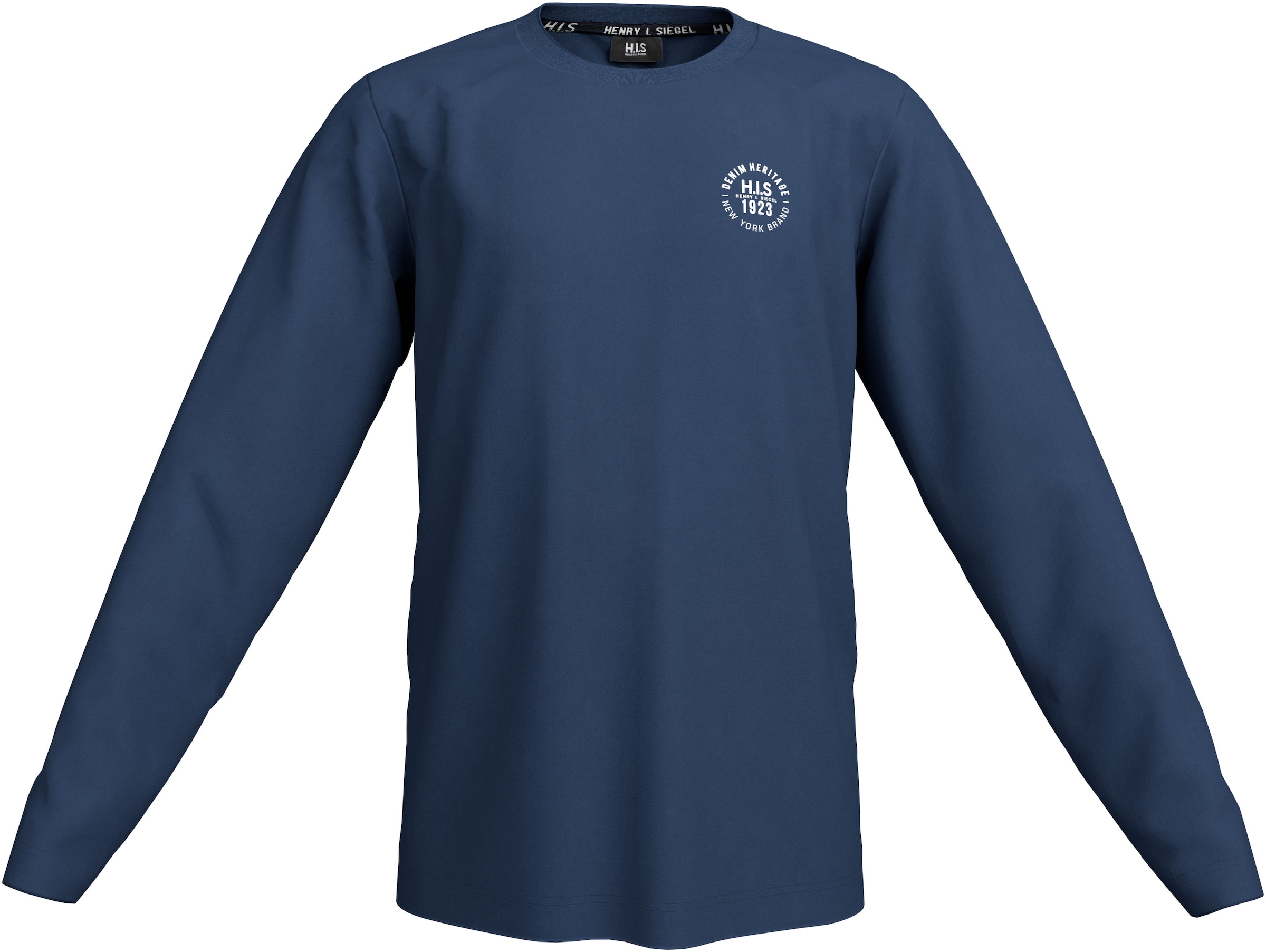 H.I.S Langarmshirt »2er Pack Shirts mit Logoprint«, (Packung, 2 tlg., 2), NEU: HIS für TEENS! 2er Pack Shirts