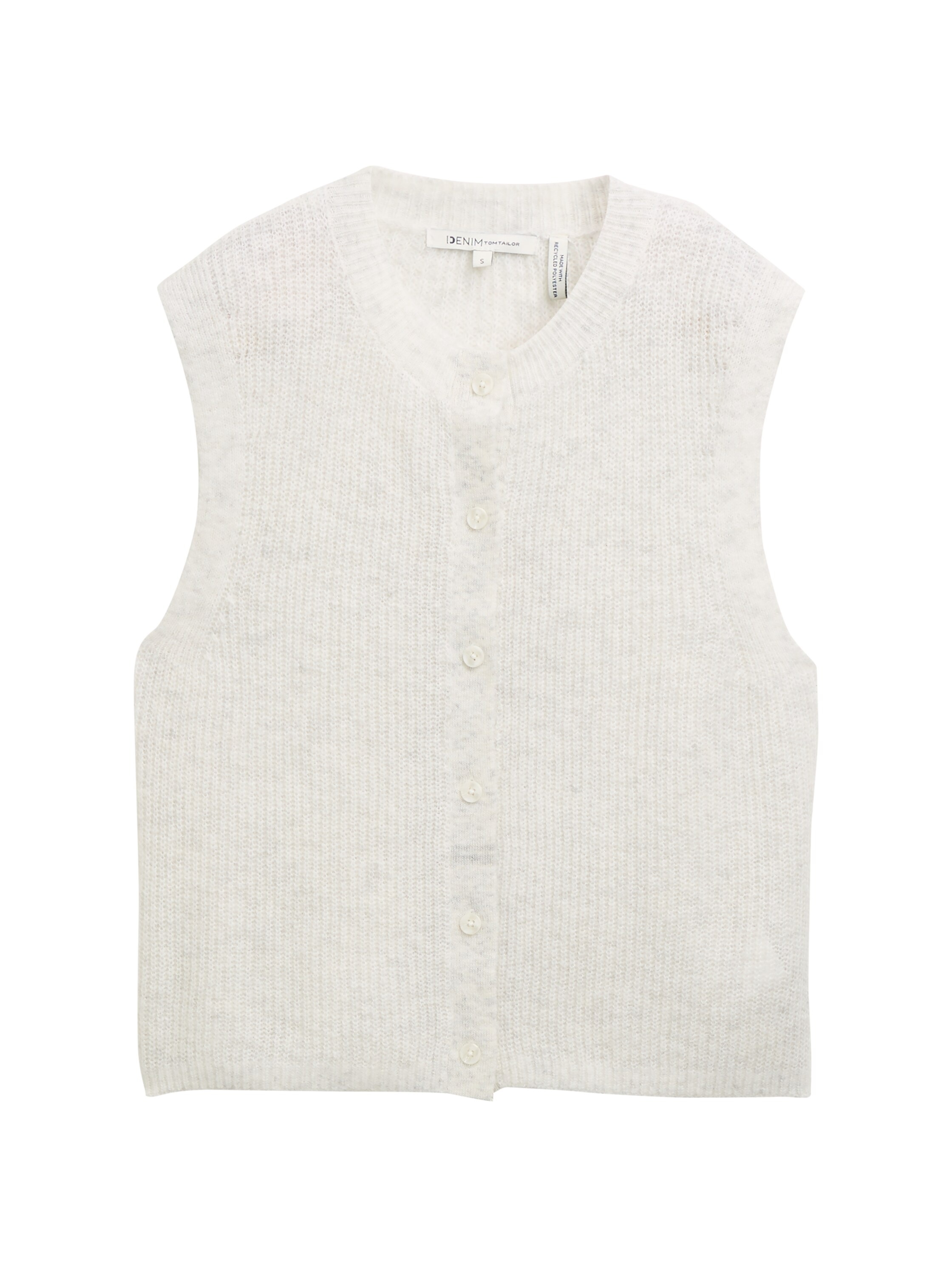 TOM TAILOR Denim Strickjacke, mit Knopfleiste