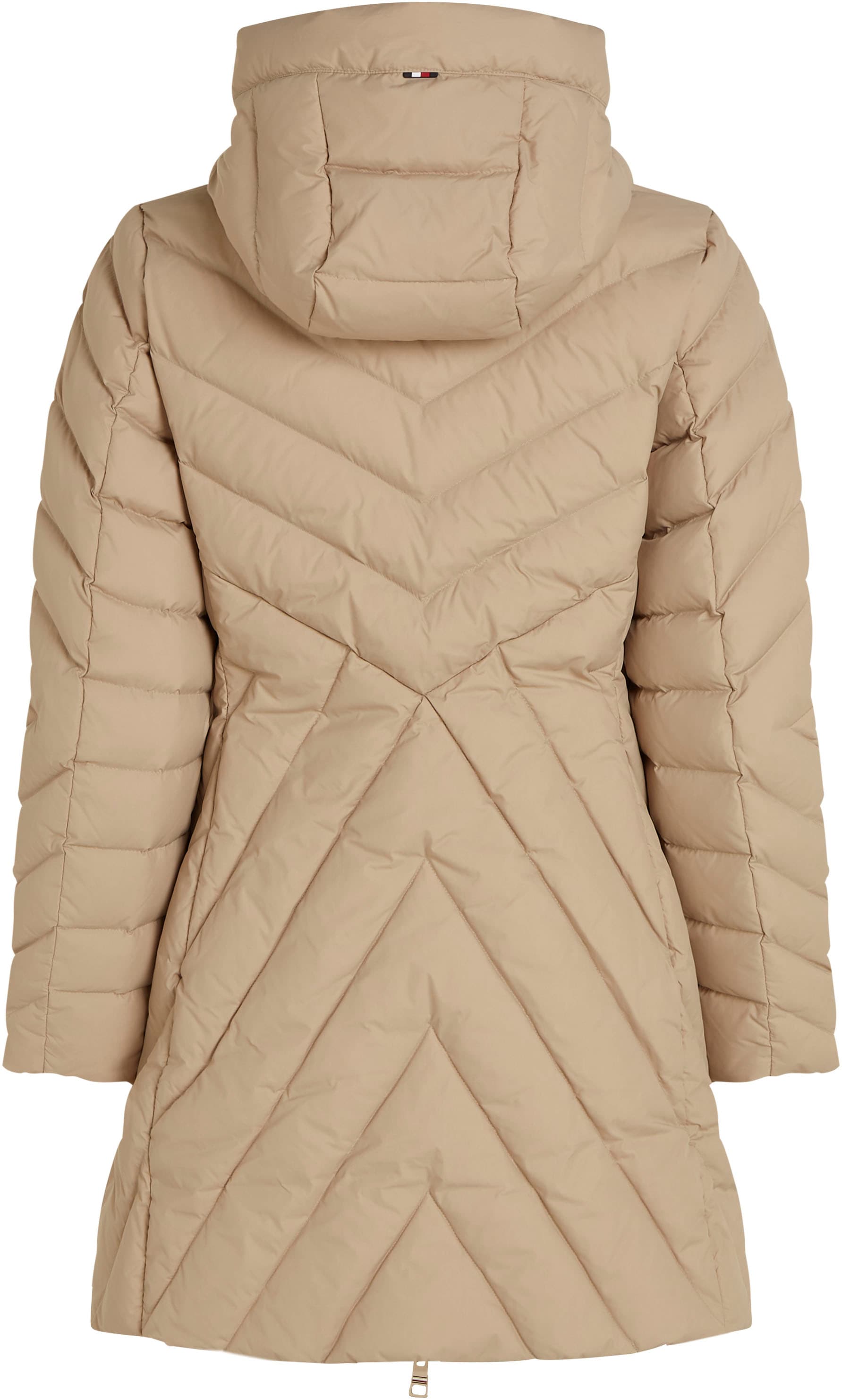 Tommy Hilfiger Steppmantel »CHEVRON MW PADDED COAT«, mit mittelstarker Wattierung und Tommy Hilfiger Markenlabel