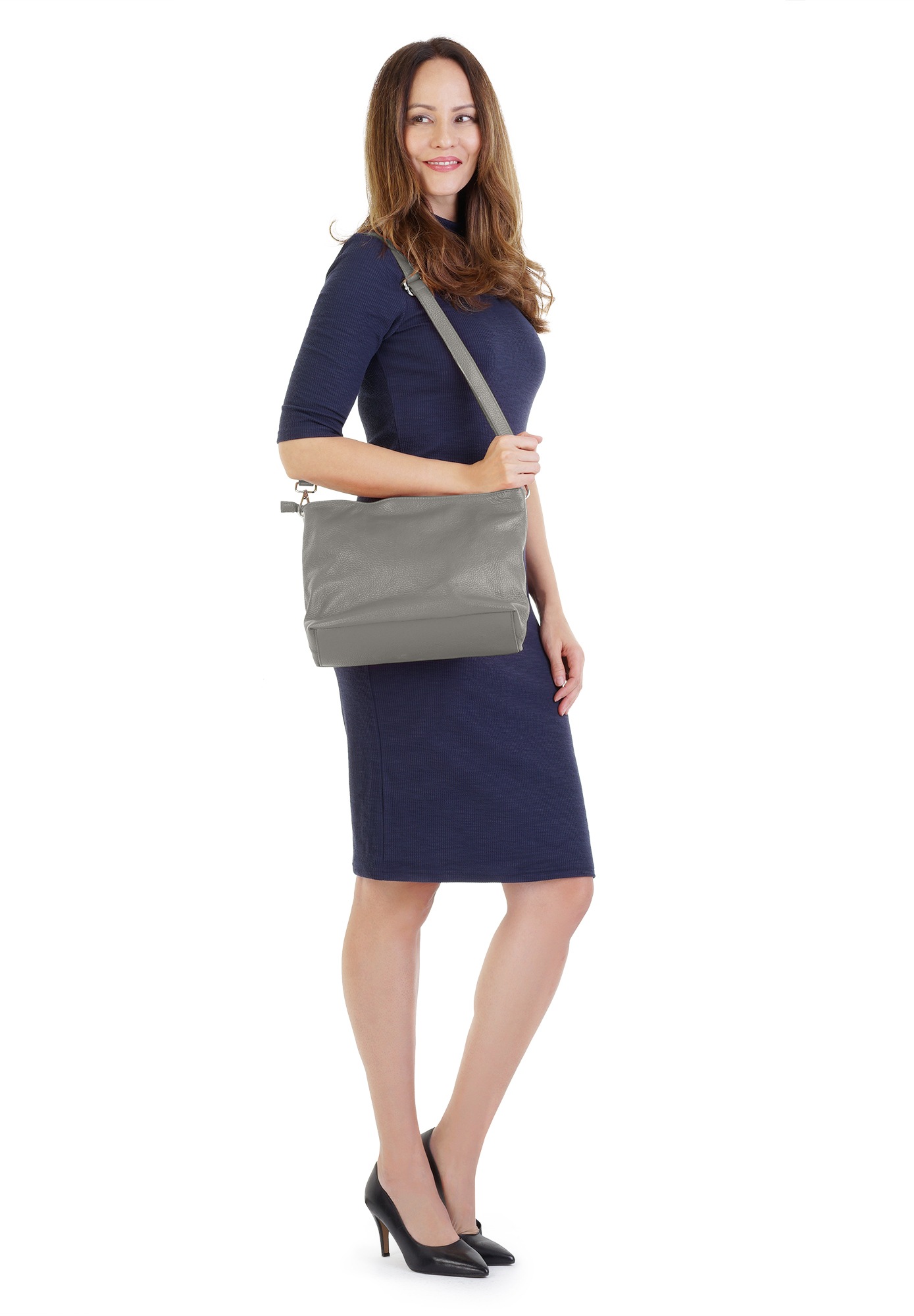 Samantha Look Umhängetasche "SAMANTHA LOOK Damen echt Leder, Made in Italy" echt Leder, Made in Italy