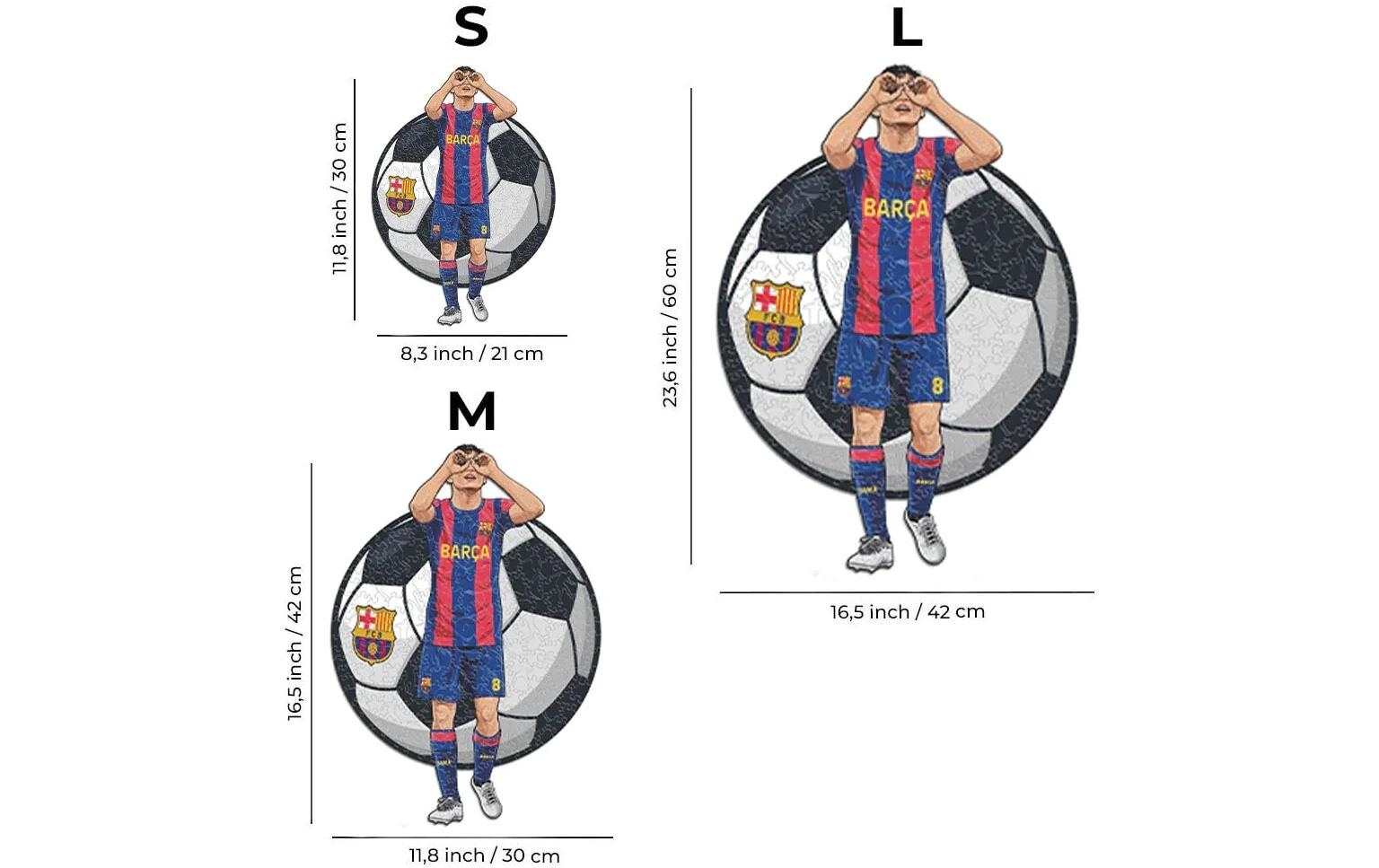 Puzzle »Iconic FC Barcelona – Pedri«, Holzart: Birke (Herkunftsland: China)