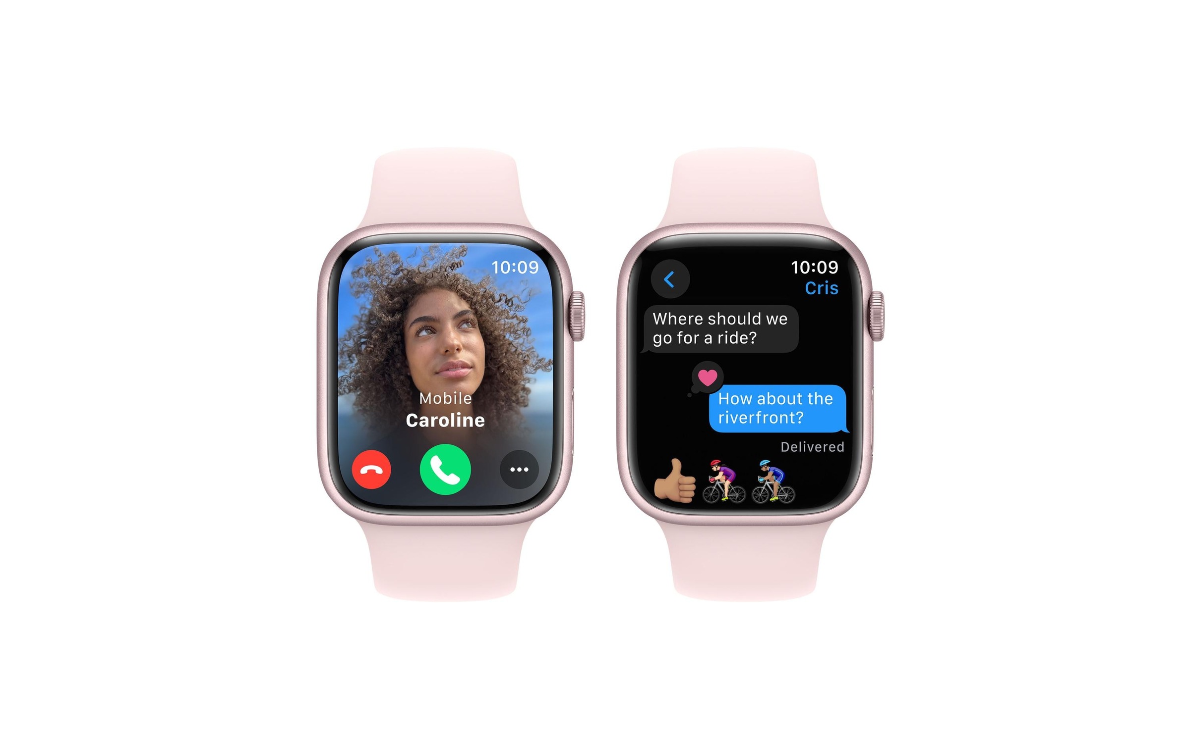 Apple Smartwatch »Series 9, GPS, Aluminium-Gehäuse mit Sportarmband«, Watch OS 10, 64 GB