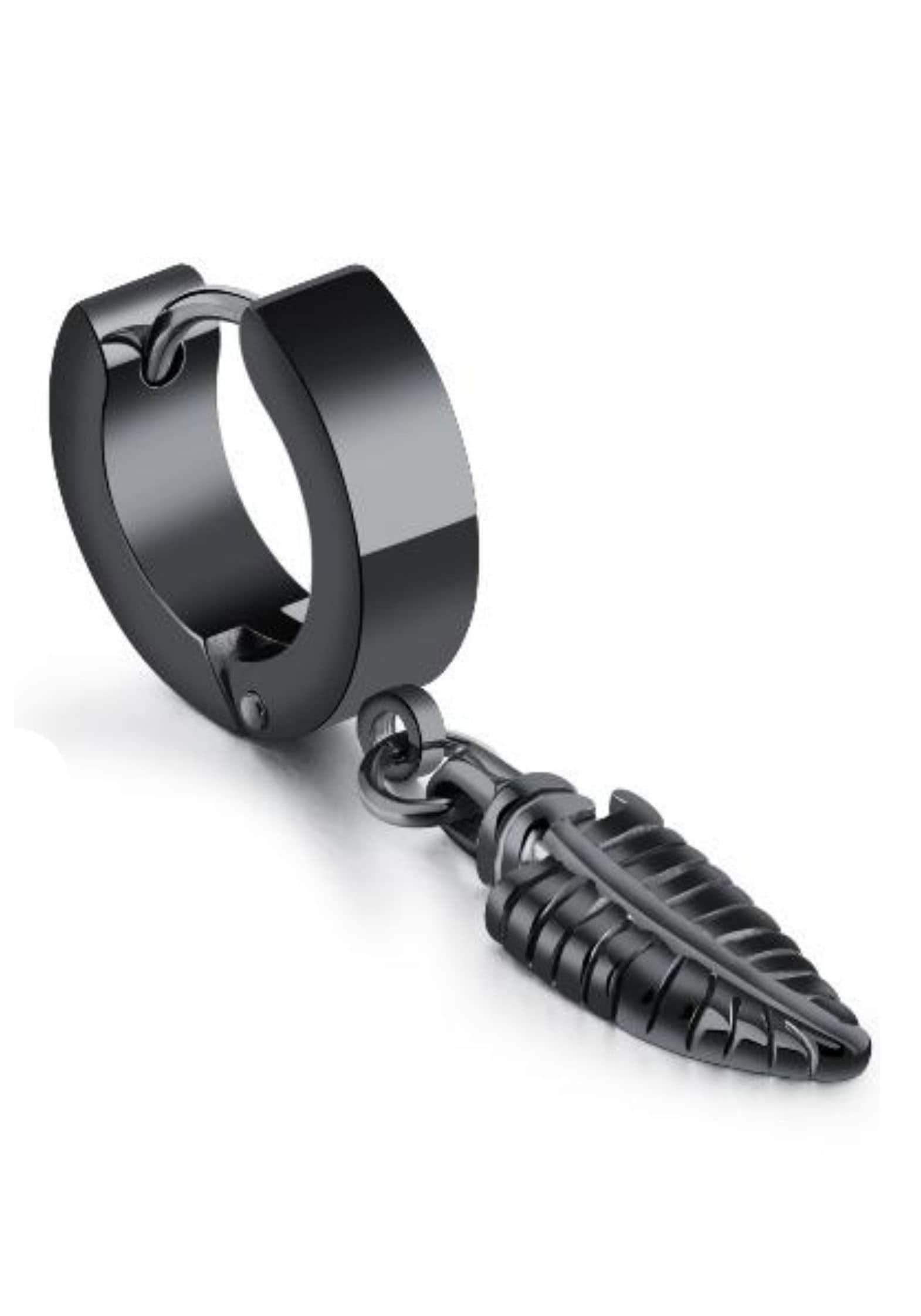 Firetti Single-Creole "Schmuck Geschenk Ohrschmuck einzeln Blatt"