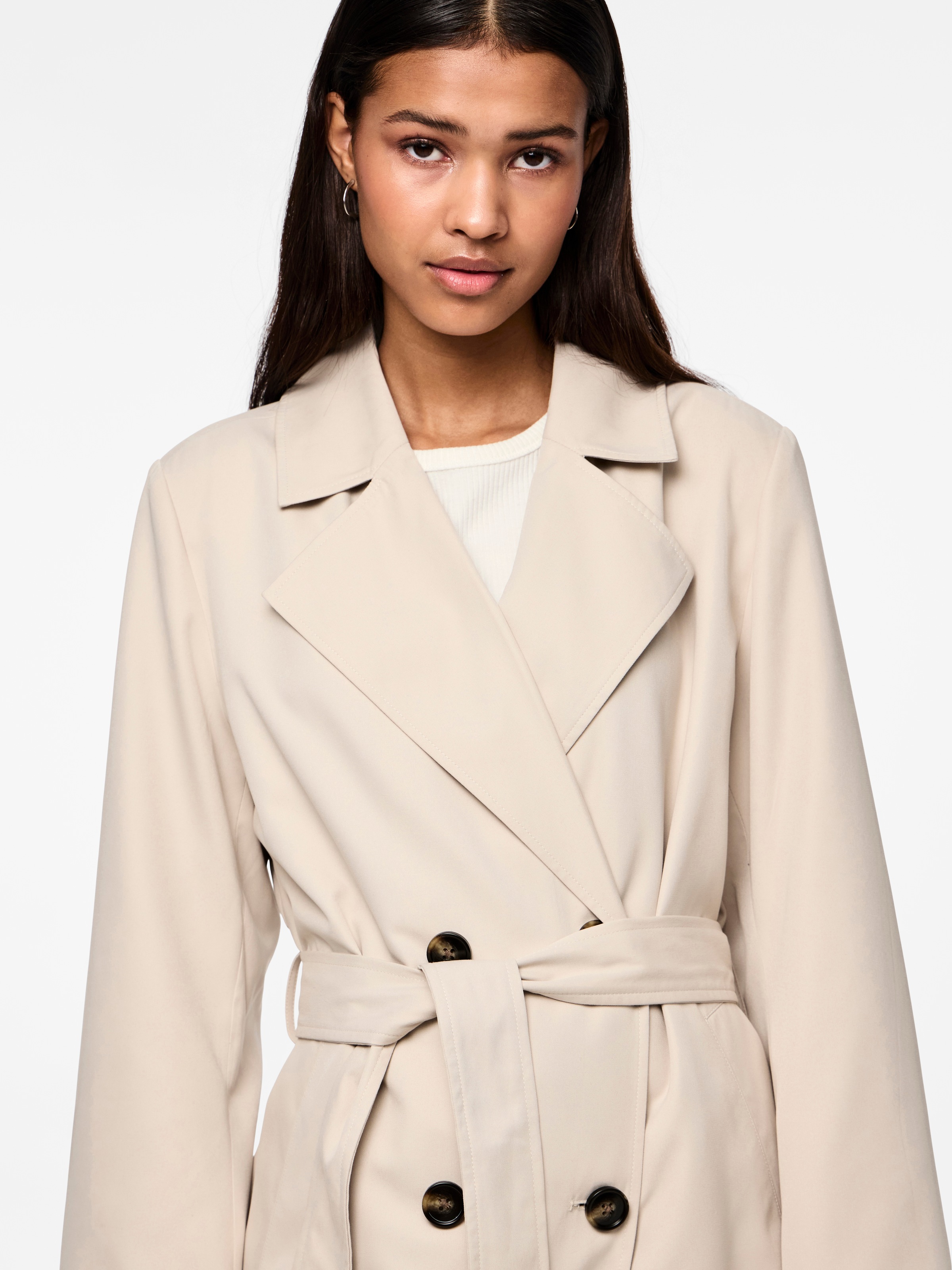 pieces Trenchcoat »PCSCARLETT LS TRENCHCOAT NOOS«