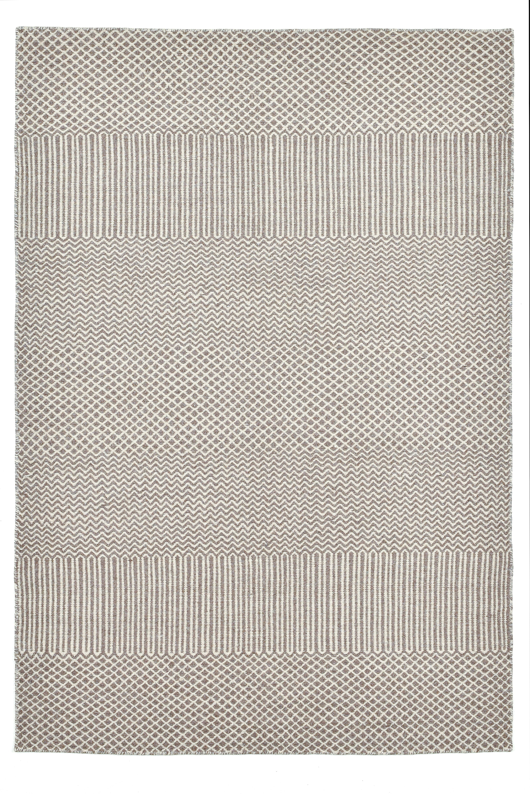 my home Wollteppich »Edling« rechteckig 10 mm Höhe Handweb Teppich, reine Wolle, modernes Design, Scandi, Wohnzimmer