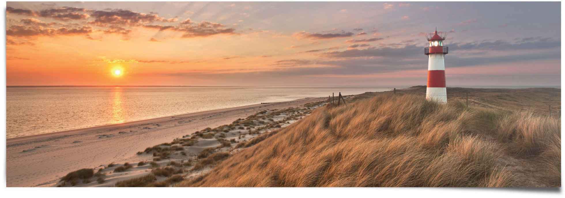 Reinders! Poster »Leuchtturm Sonnenuntergang«, (1 St.)