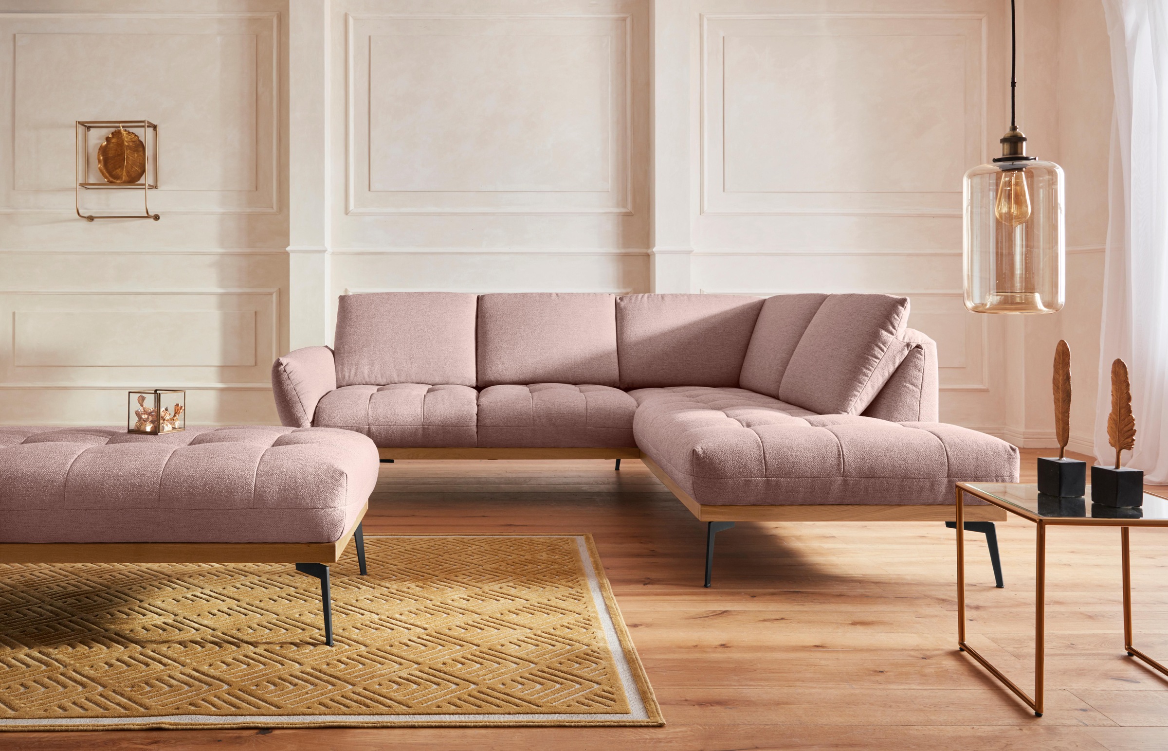 exxpo - sofa fashion Hocker »Palic, moderner Polsterhocker mit tollen Verarbeitungsdetails«