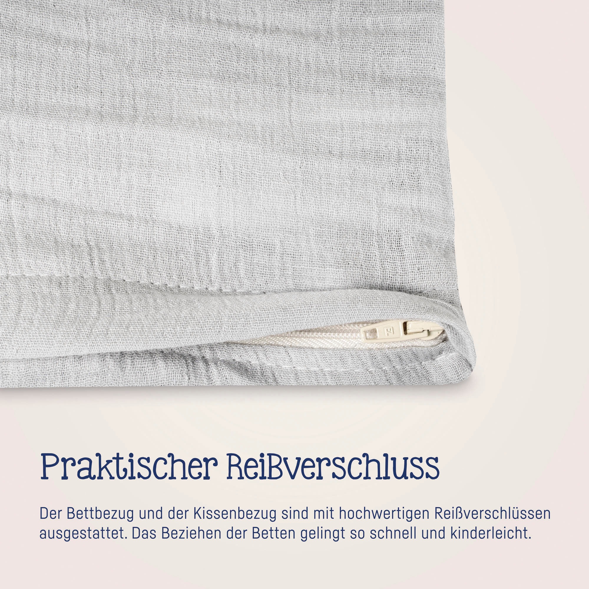 Julius Zöllner Kinderbettwäsche »Baby- und Kinderbettwäsche aus 100% Musselin«, erhältlich in den Grössen 80x80+35x40cm und 100x135+40x60cm