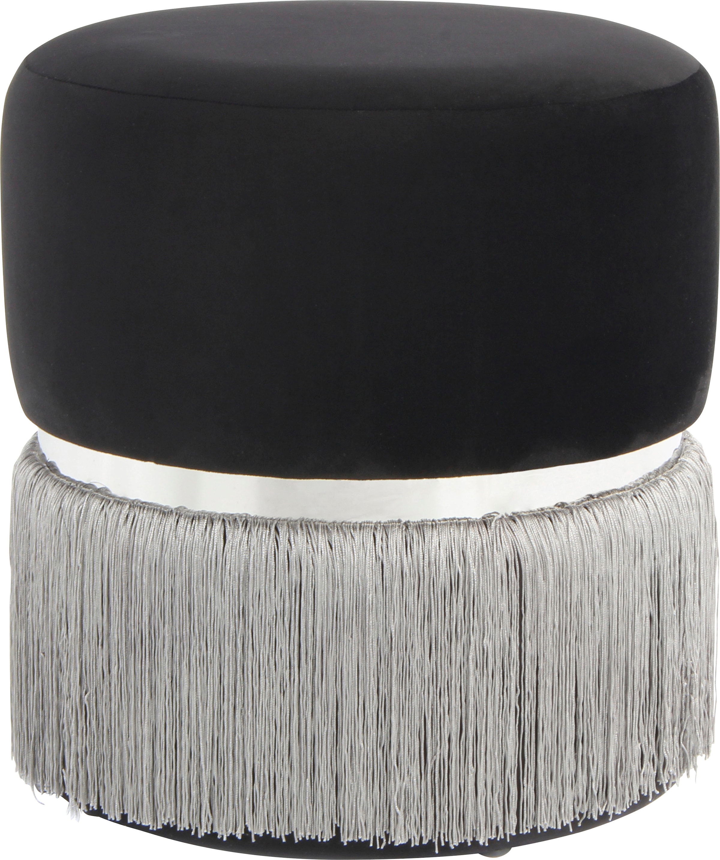 Kayoom Sitzhocker »Hocker Rebecca 825, Sitzpouf in runder Form,mit samtigem Bezug«, (1 St.), pflegeleicht, modern, vielseitig verwendbar, Sitzfläche gepolstert