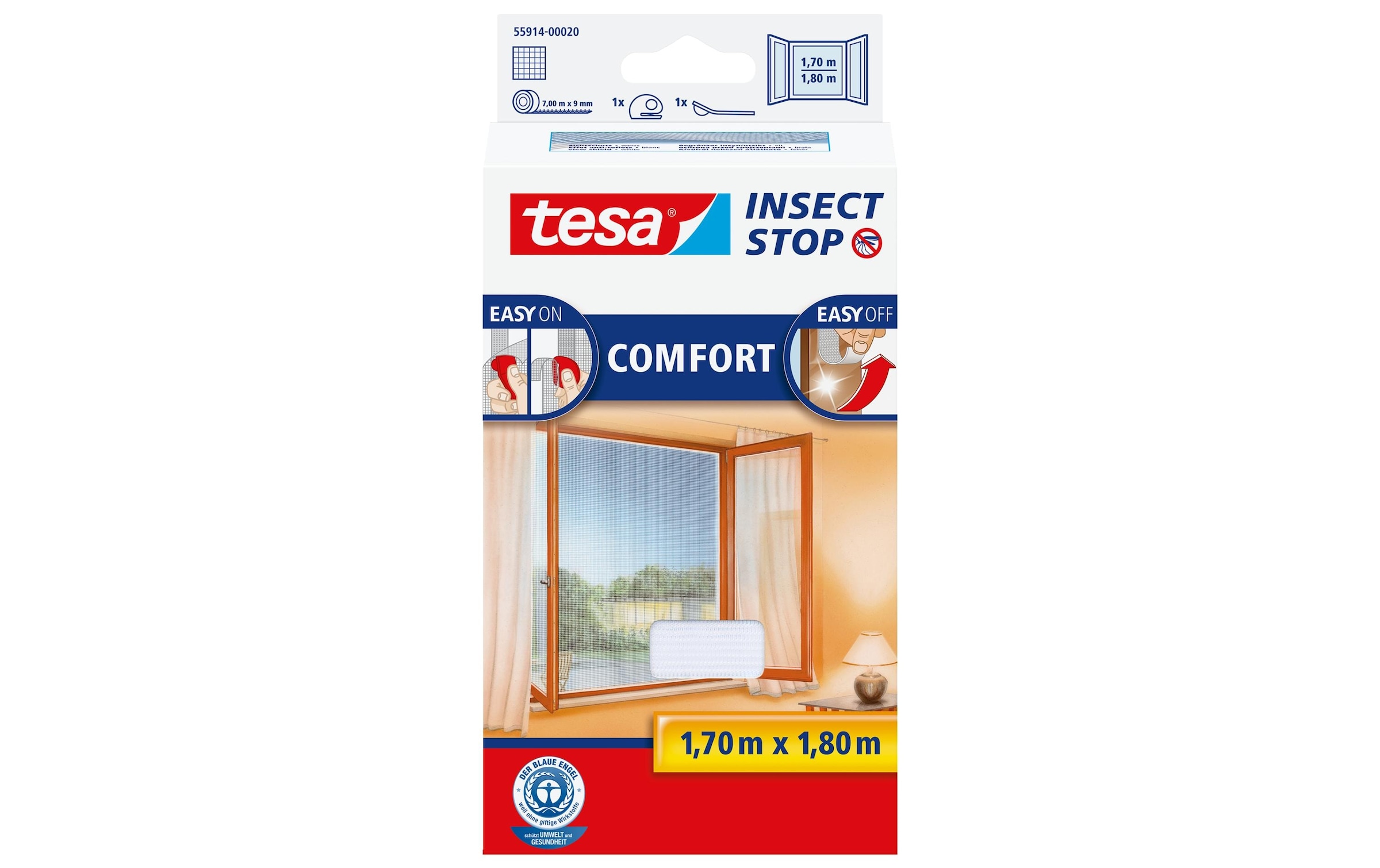 tesa Moskitonetz »Insect Stop Comfort Fenster 1.7x1.8m weiss«