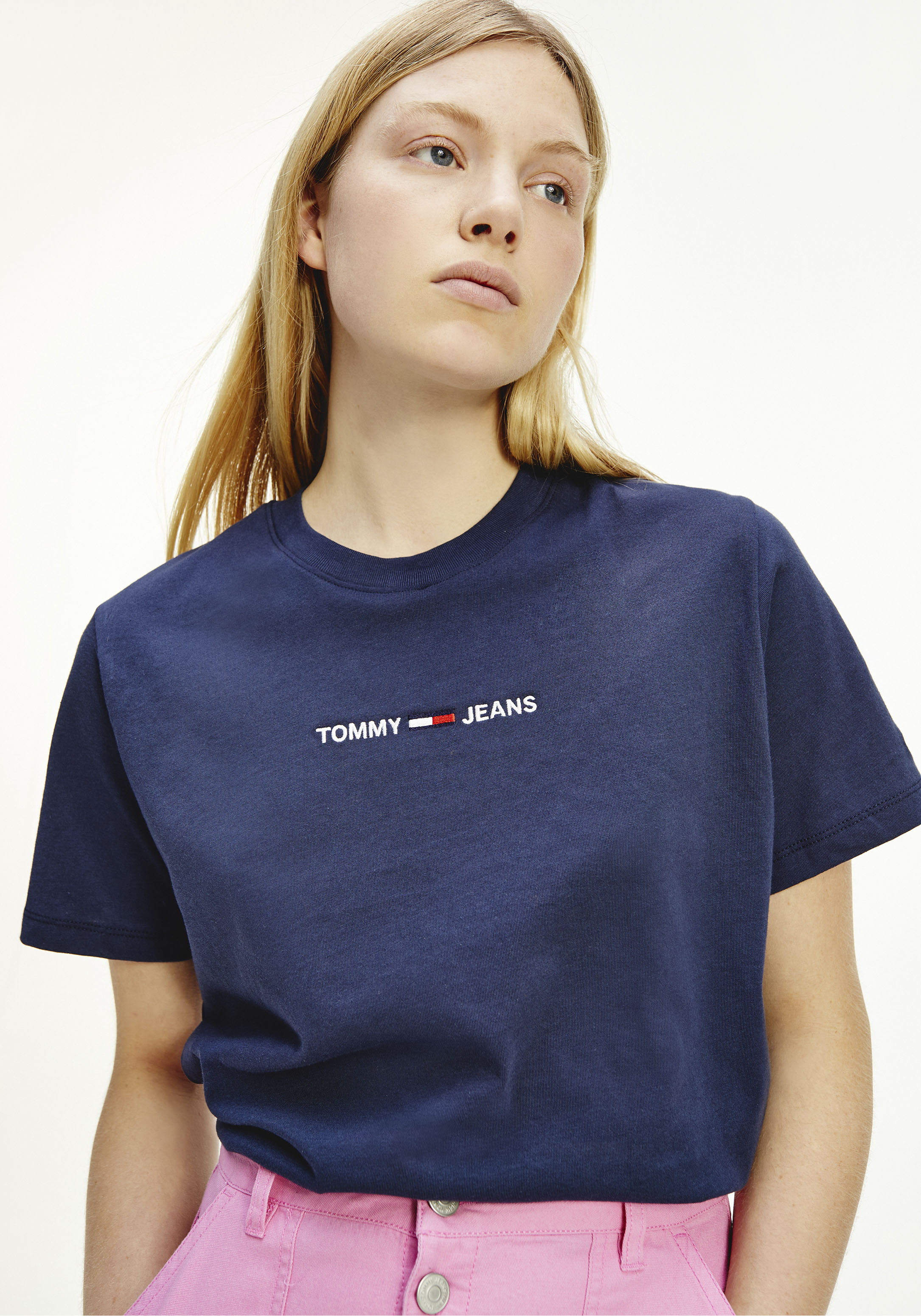 und HOODIE«, LOGO Tommy Kapuzensweatshirt online »TJW Tommy Kängurutasche Jeans grosser Logo-Flag Jeans mit LINEAR