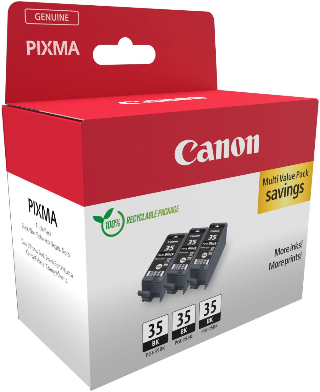 Canon Tintenpatrone »PGI-35 BK Triple Pack«