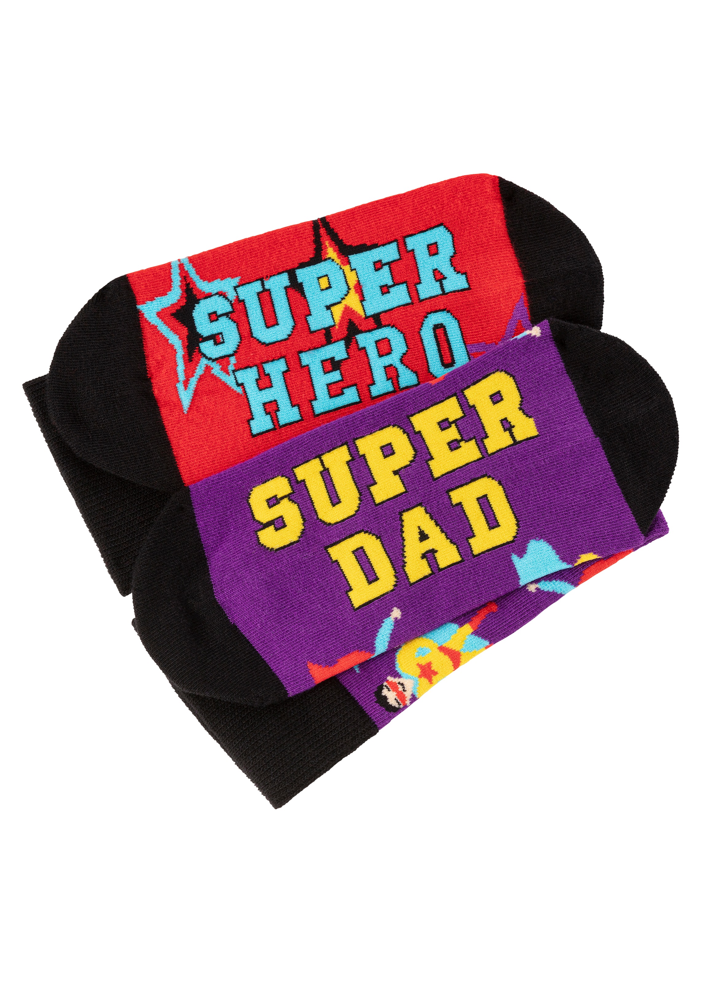 Apollo Socken »Geschenkbox Super-Dad oder Best Dad«, (3er Pack), verschiedenfarbige Designs, perfekt zum Vatertag oder Geburtstag