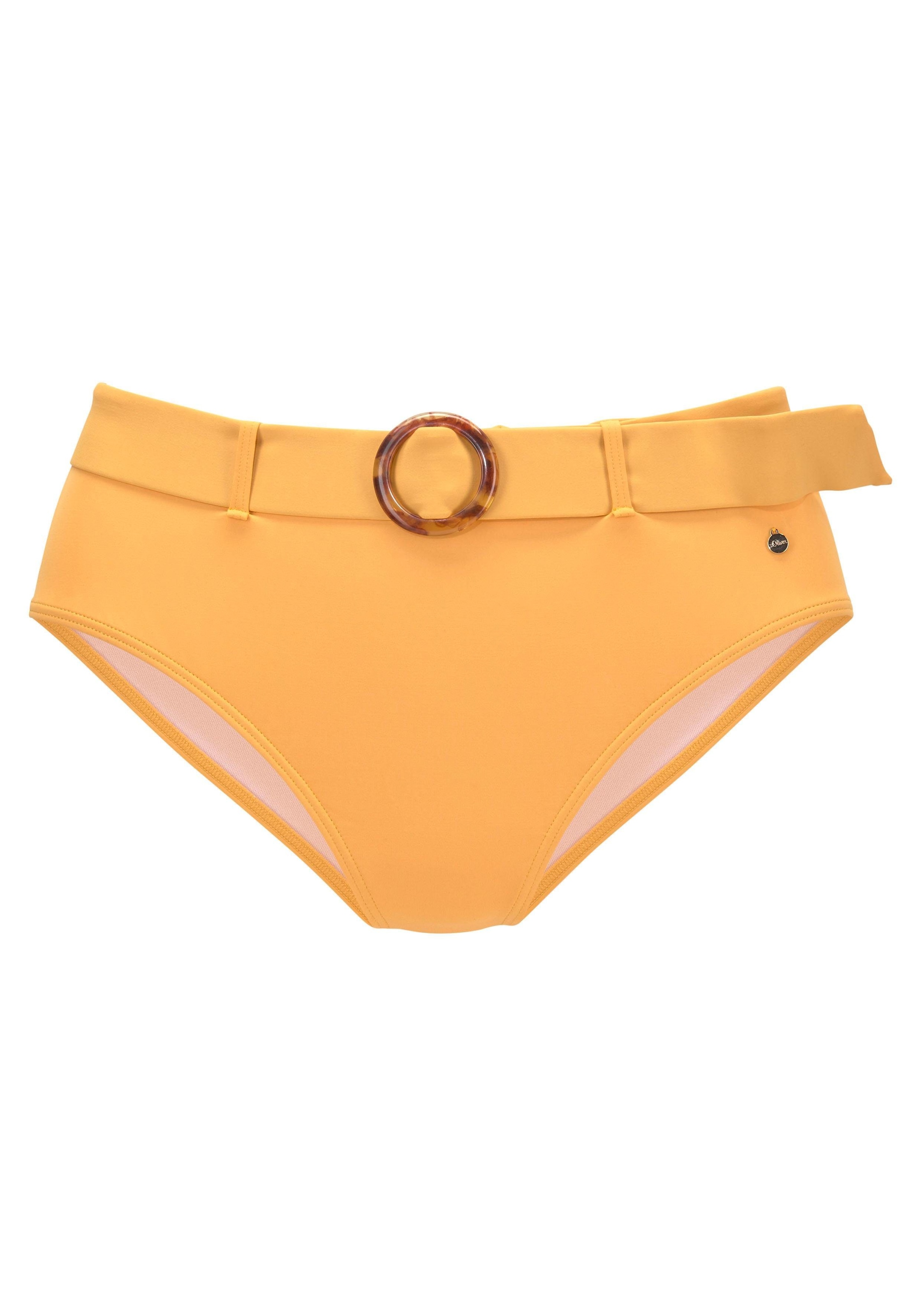 s.Oliver Highwaist-Bikini-Hose »Rome«, mit abnehmbarem Gürtel