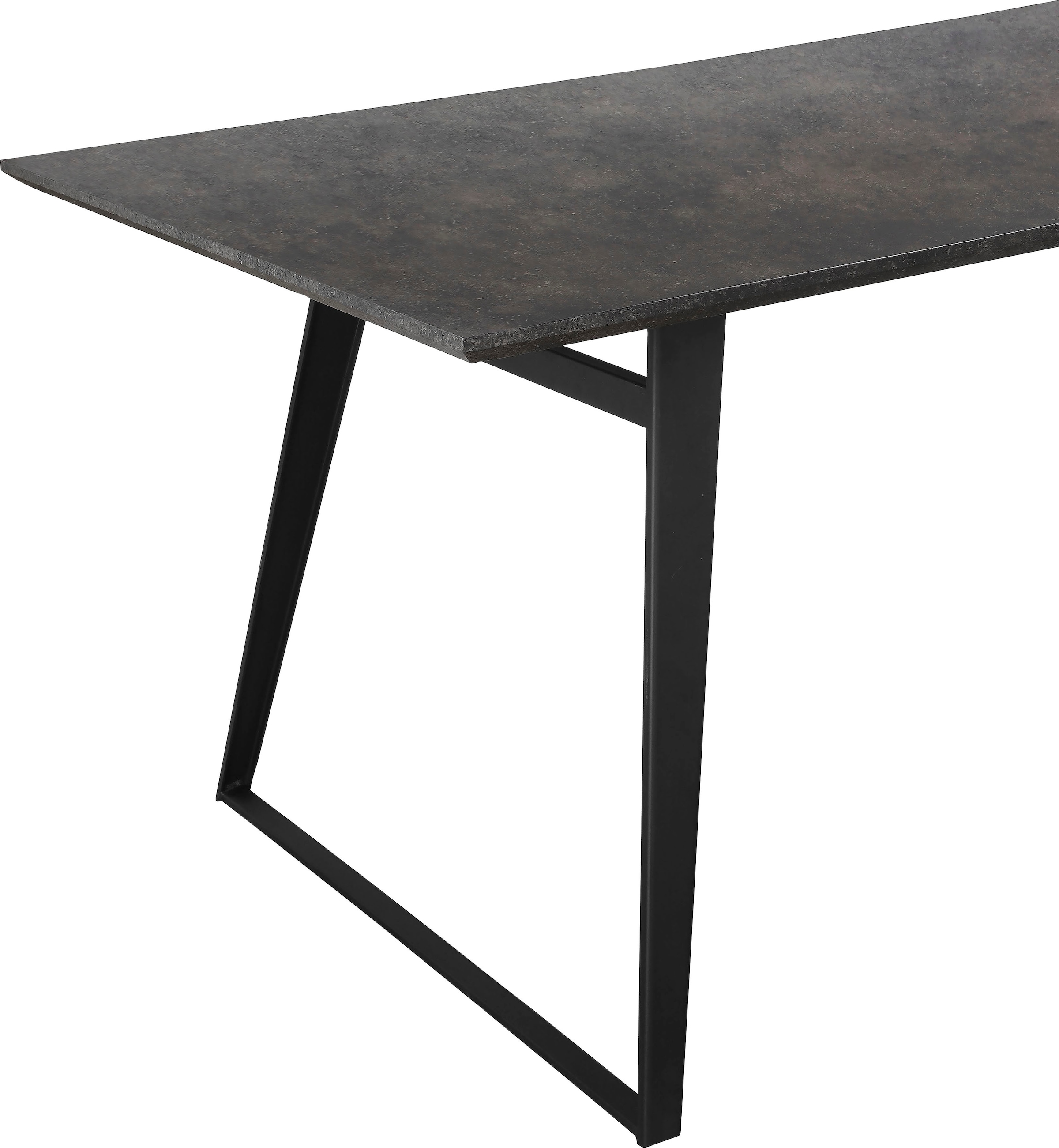 ❤ Places of Style Esstisch »Caivano«, (1 St.), mit Tischplatte in Beton  Optik, Gestell aus Metall schwarz, Höhe 76 cm ordern im Jelmoli-Online Shop